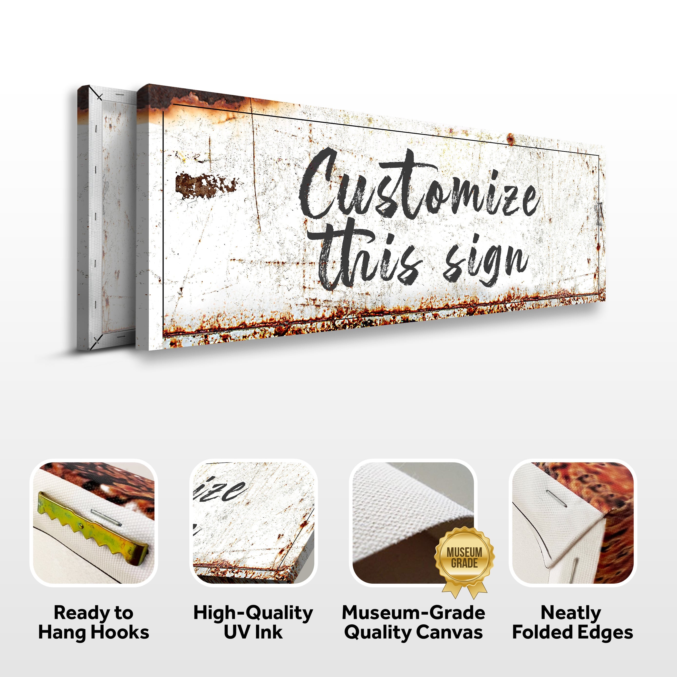 Custom Rustic Canvas Sign on sale at MyriadMart
