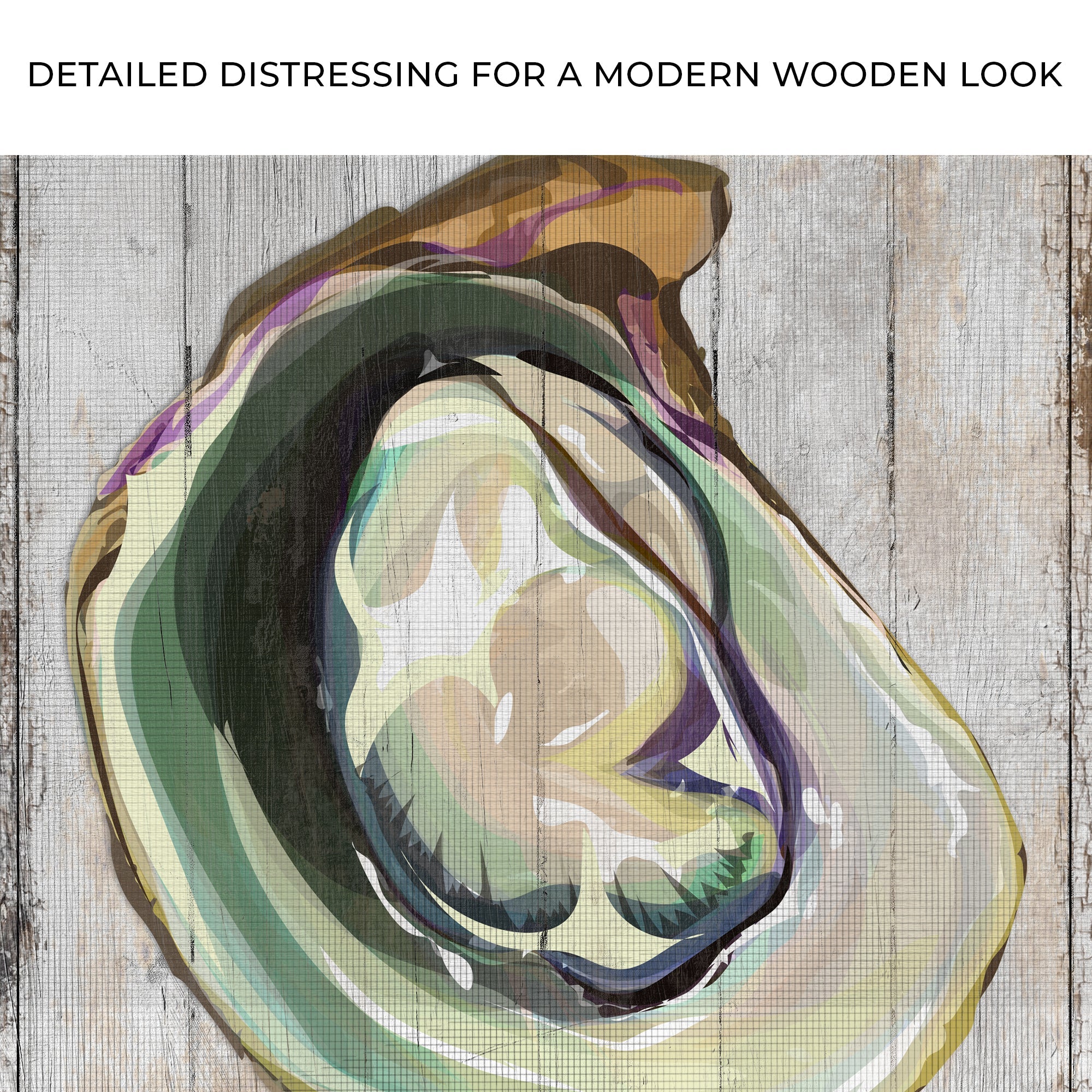 Oyster Shell Coastal Portrait Canvas Wall Art on sale at MyriadMart