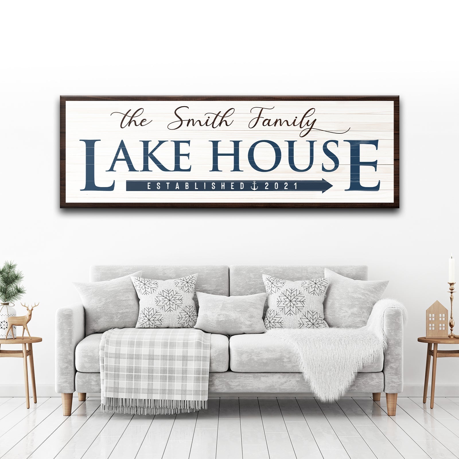 Family Lake House Arrow Sign III on sale at MyriadMart