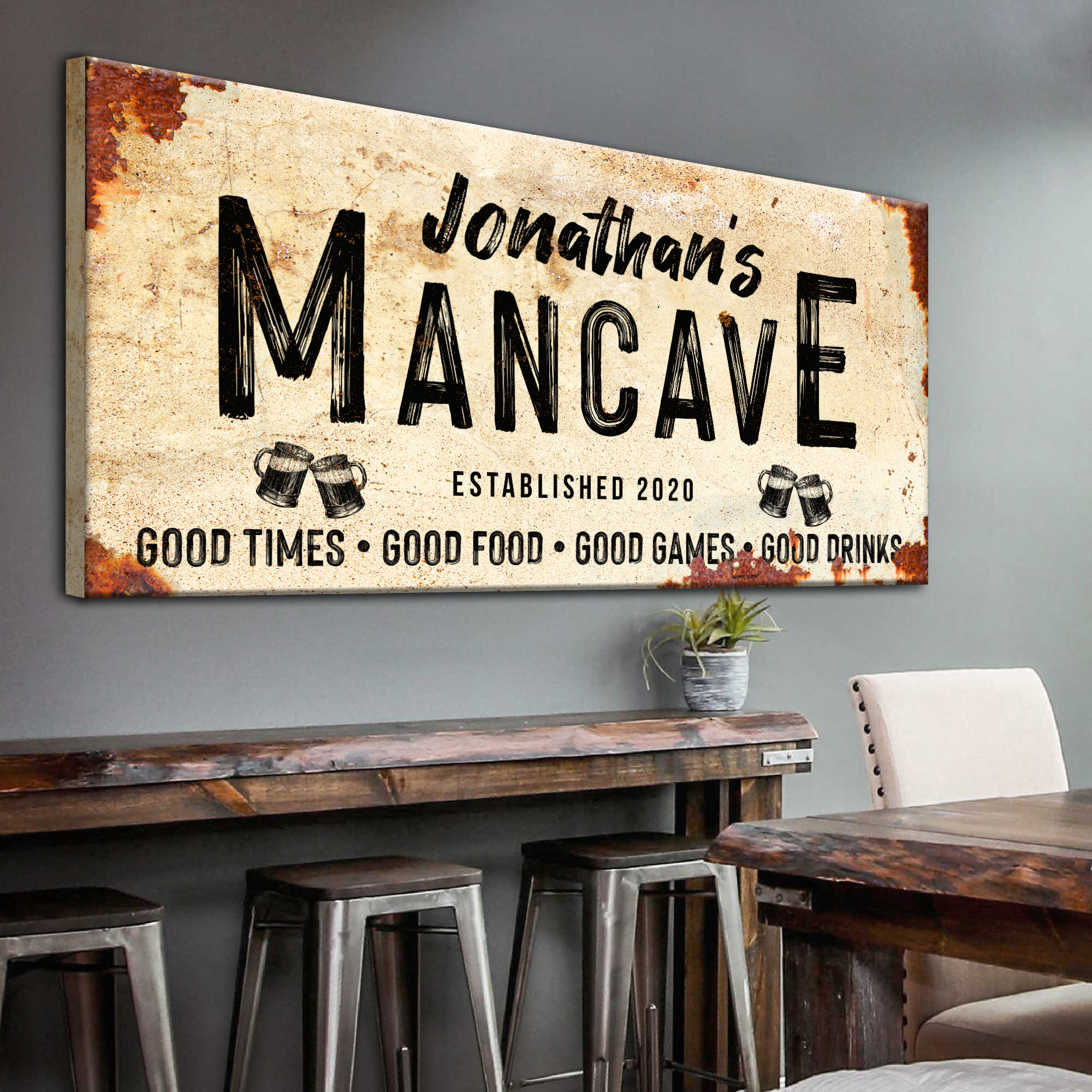 Good Times Man Cave Sign - LP1 on sale at MyriadMart