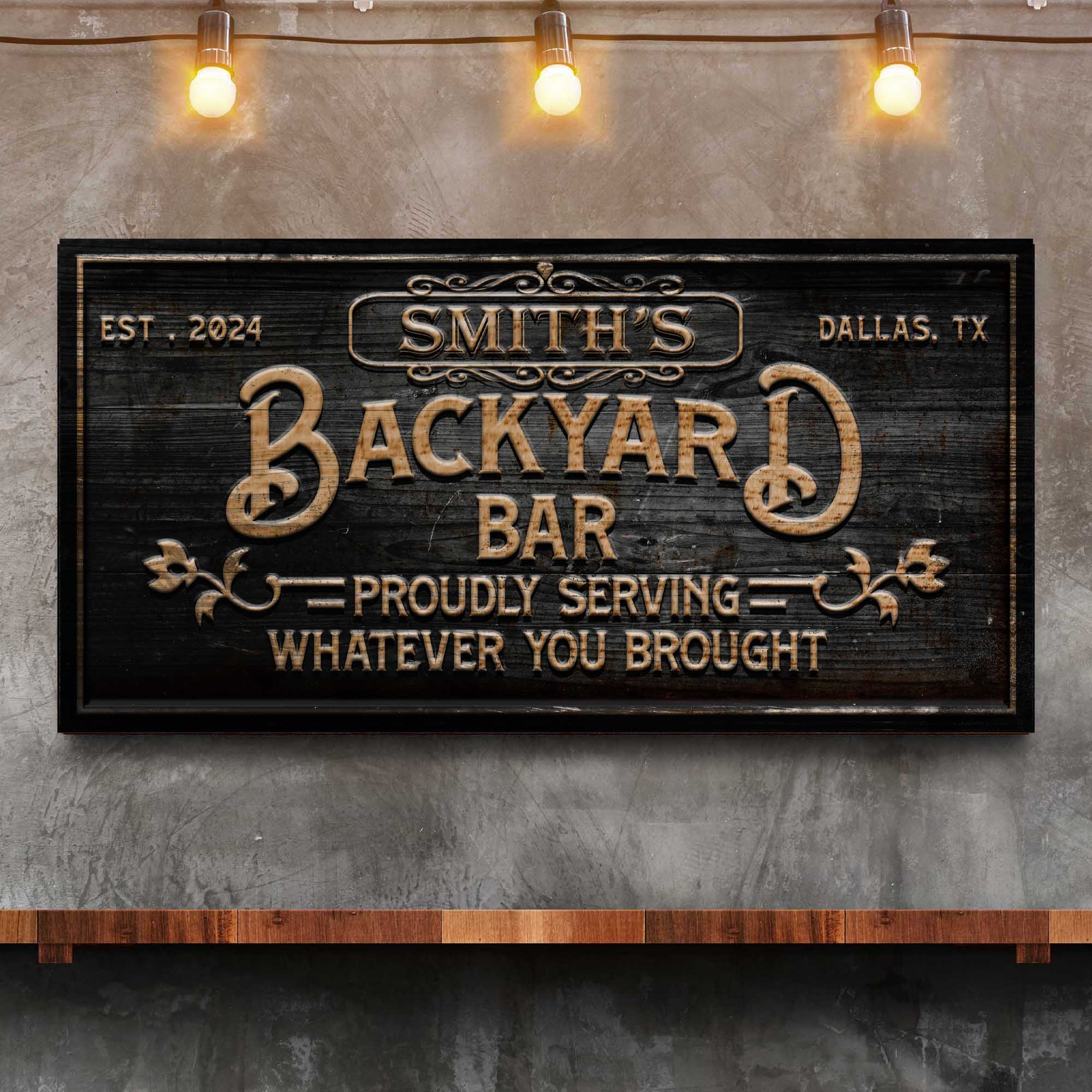 Custom Backyard Bar Sign II on sale at MyriadMart