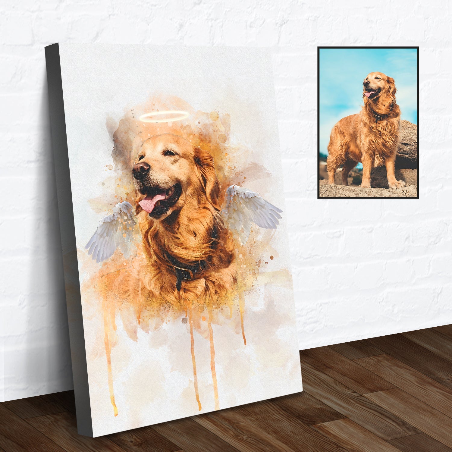 Custom Dog Watercolor Portrait on sale at MyriadMart