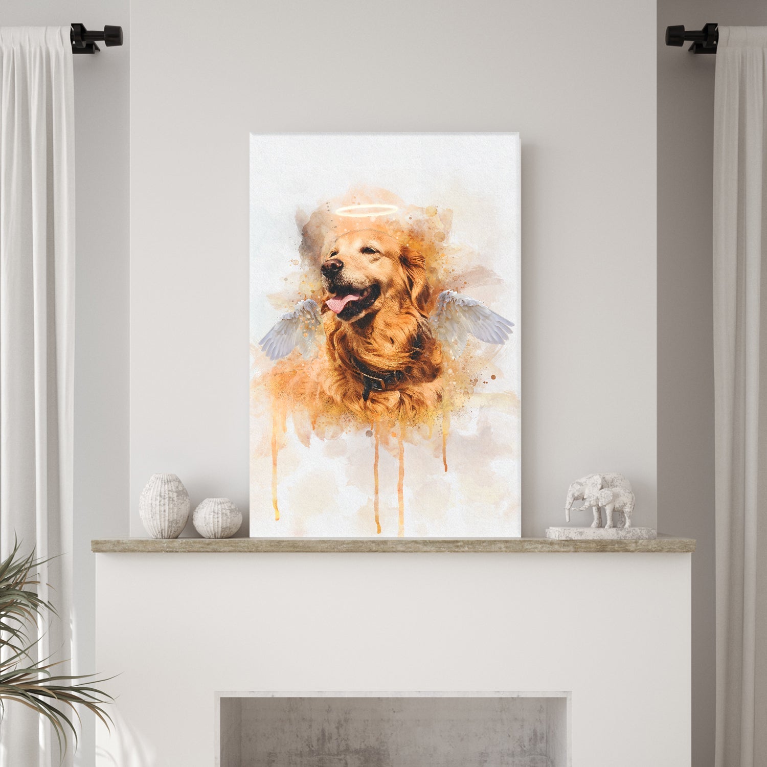 Custom Dog Watercolor Portrait on sale at MyriadMart