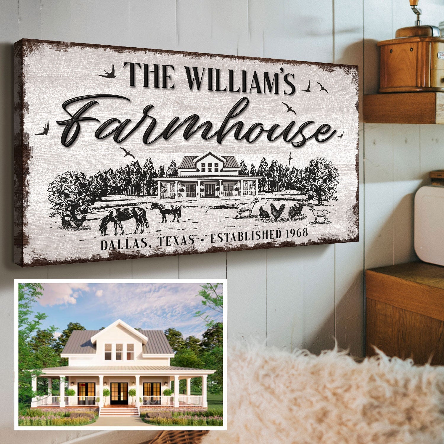 Custom Farmhouse Sign on sale at MyriadMart