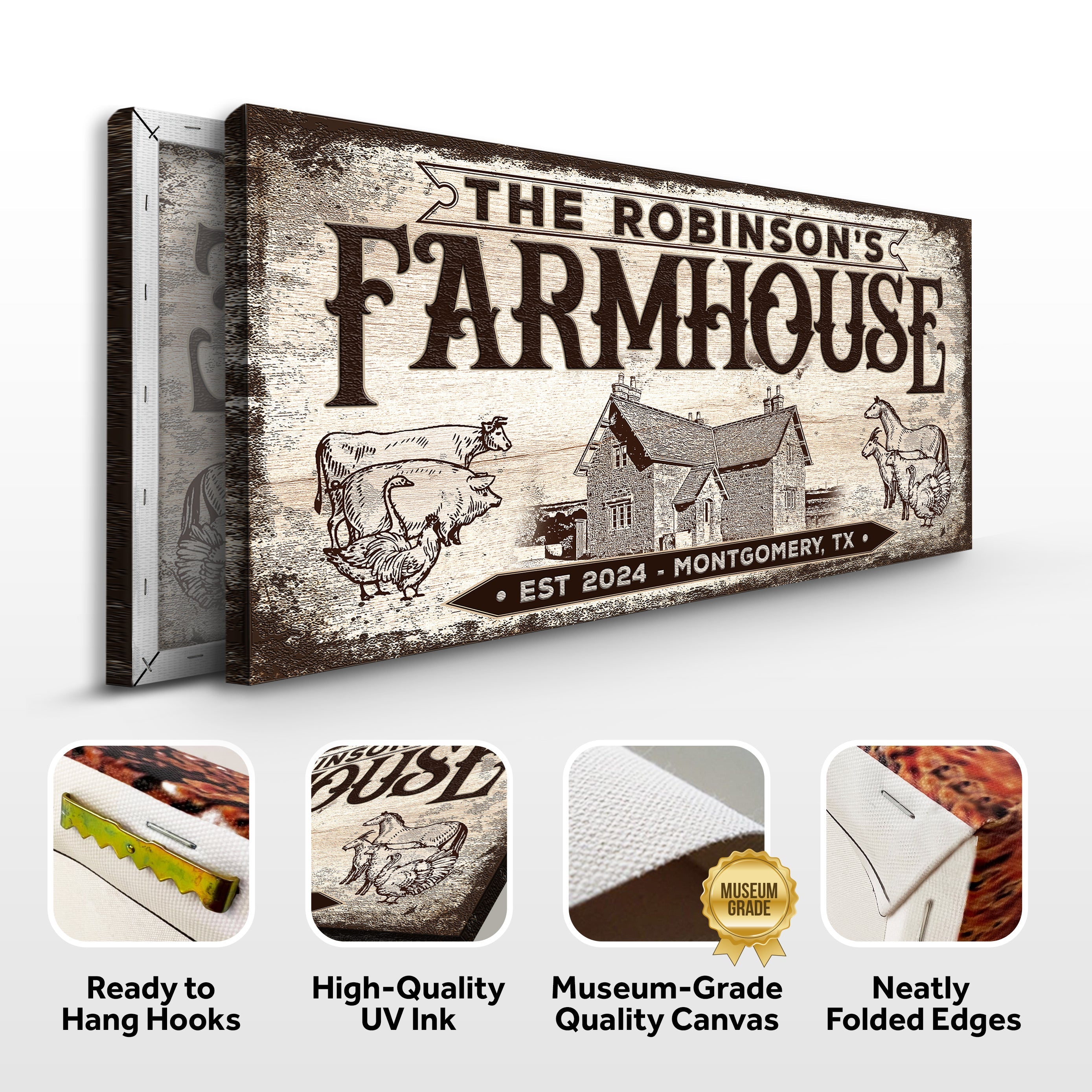 Custom Farmhouse Sign III on sale at MyriadMart