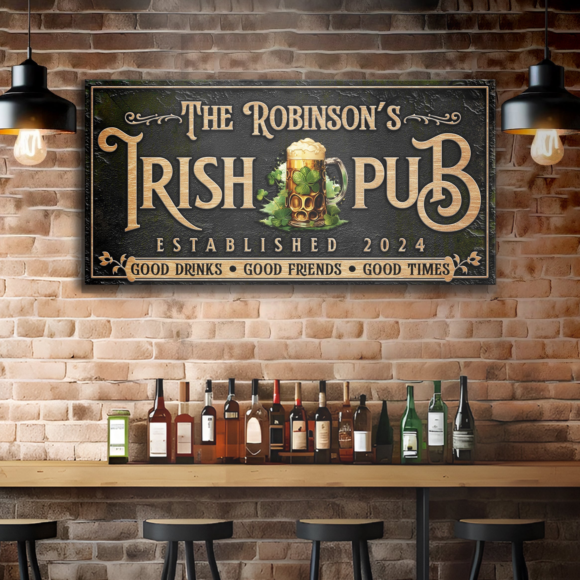 Custom Irish Pub Bar Sign III on sale at MyriadMart