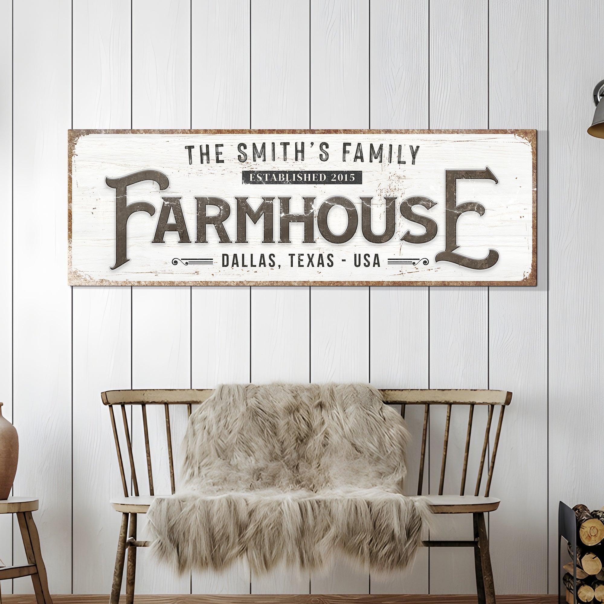 Custom Vintage Rust Farmhouse Sign II on sale at MyriadMart
