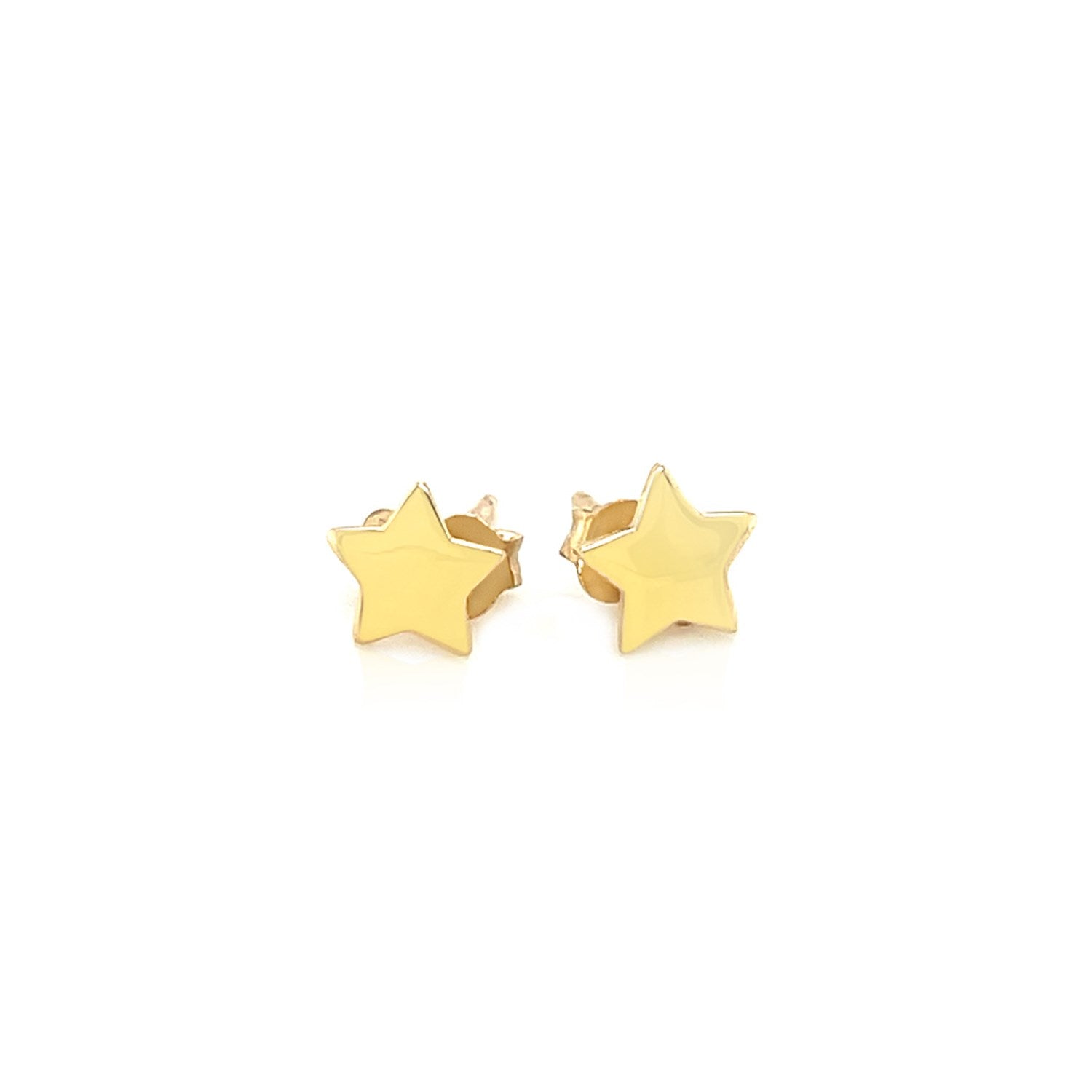 14k Yellow Gold Post Earrings with Stars on sale at MyriadMart