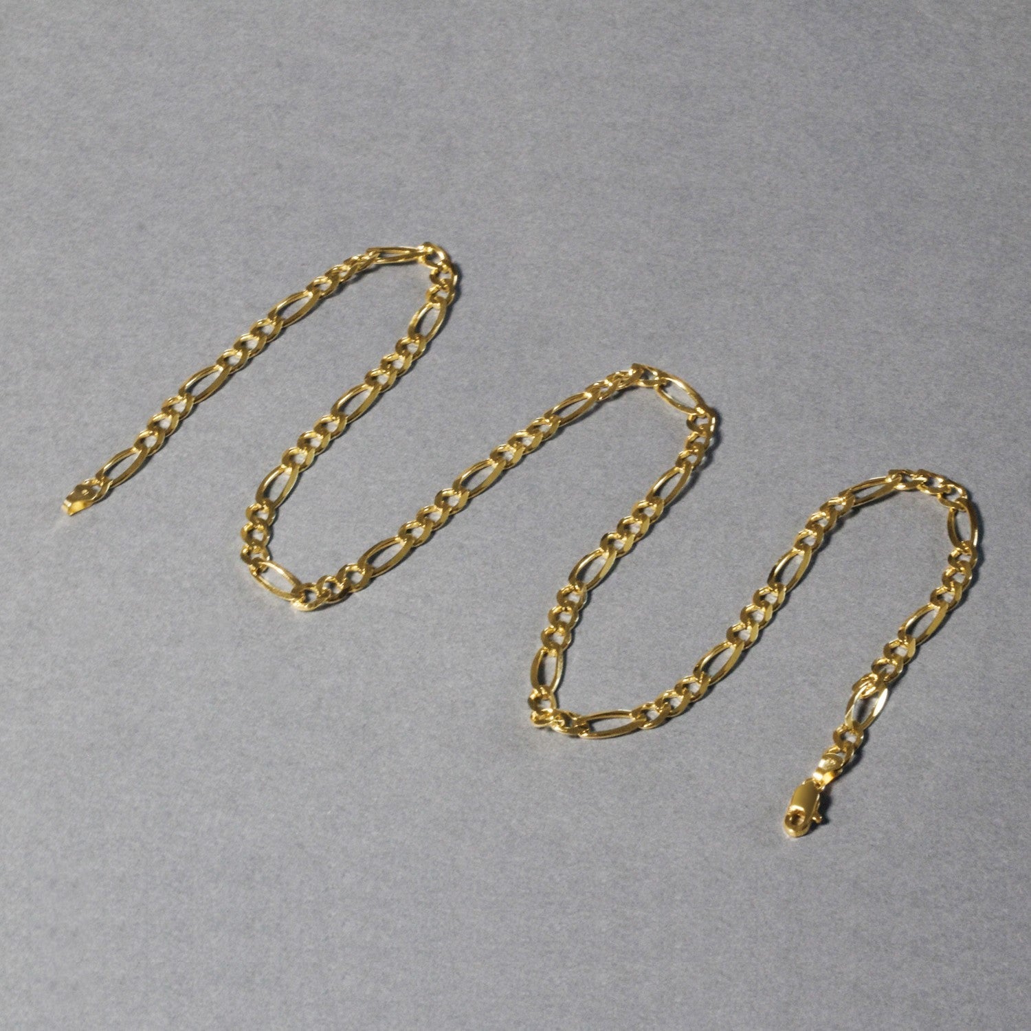 10K Yellow Gold Solid Figaro Chain 4.50 mm on sale at MyriadMart