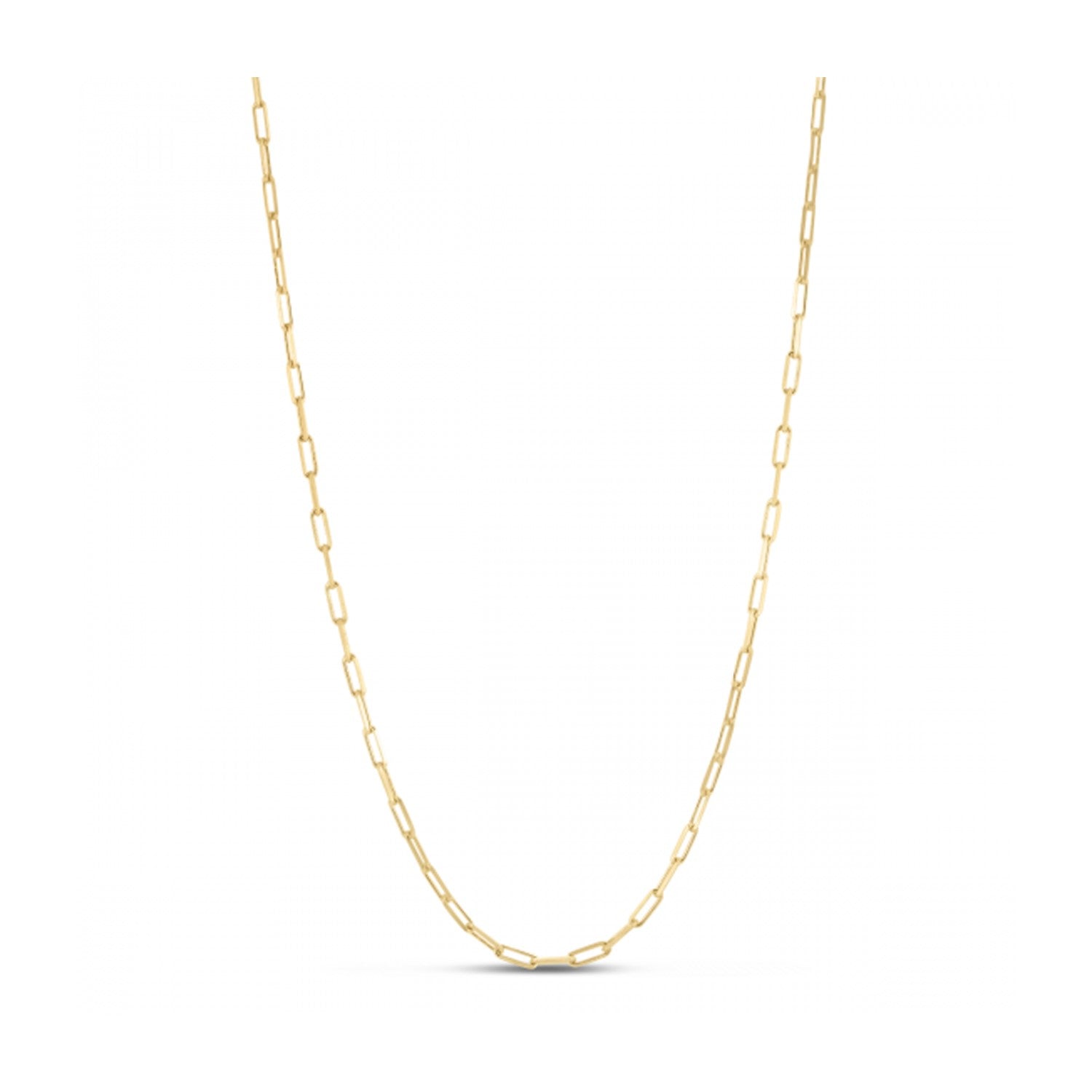 Sterling Silver Gold Plated Paperclip Chain 2.50 mm on sale at MyriadMart