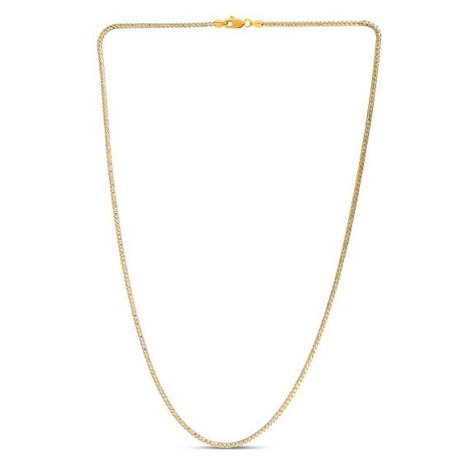 14k Yellow Gold Round Pave Franco Chain 2.30 mm on sale at MyriadMart