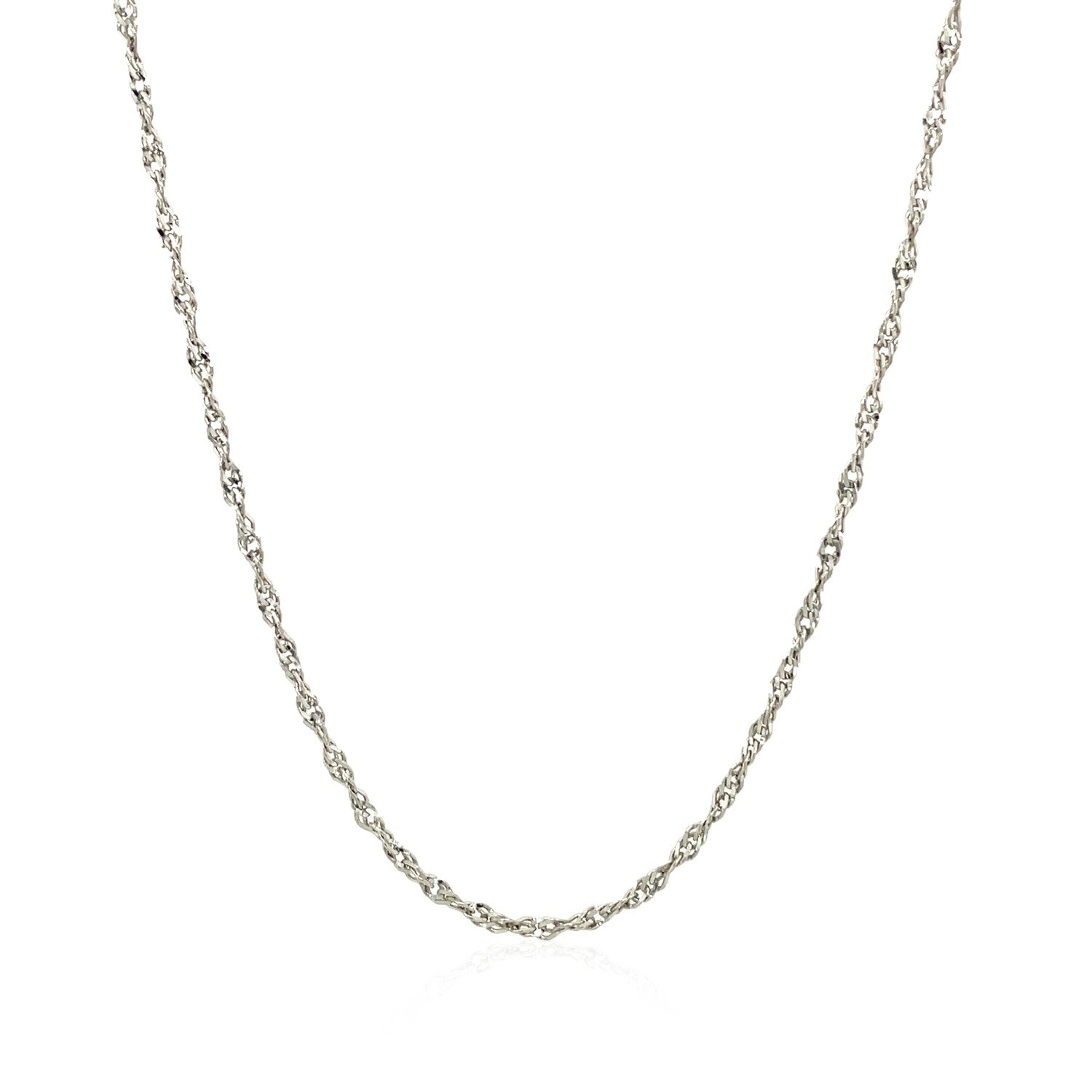 Sterling Silver 1.6mm Singapore Style Chain on sale at MyriadMart