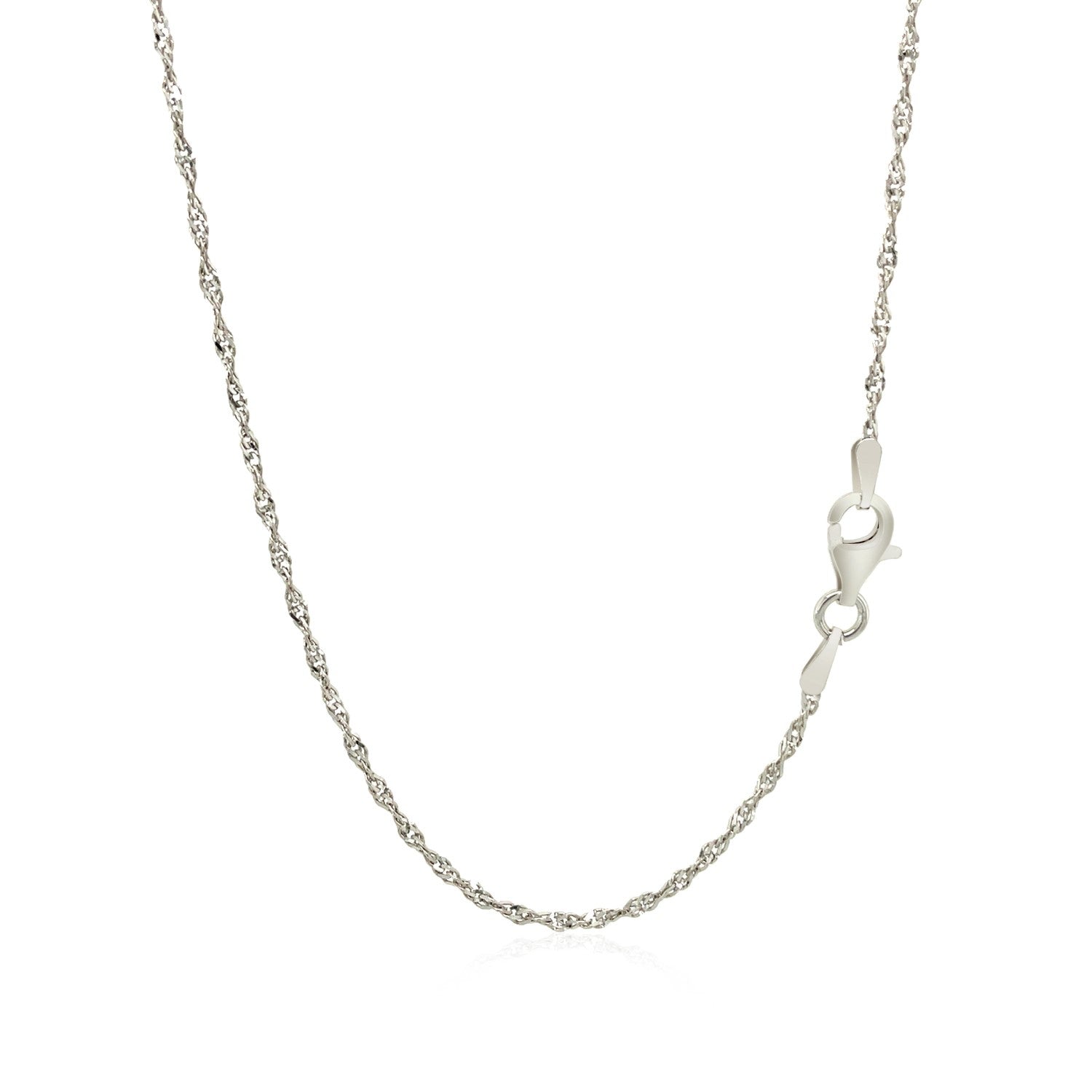 Sterling Silver 1.6mm Singapore Style Chain on sale at MyriadMart