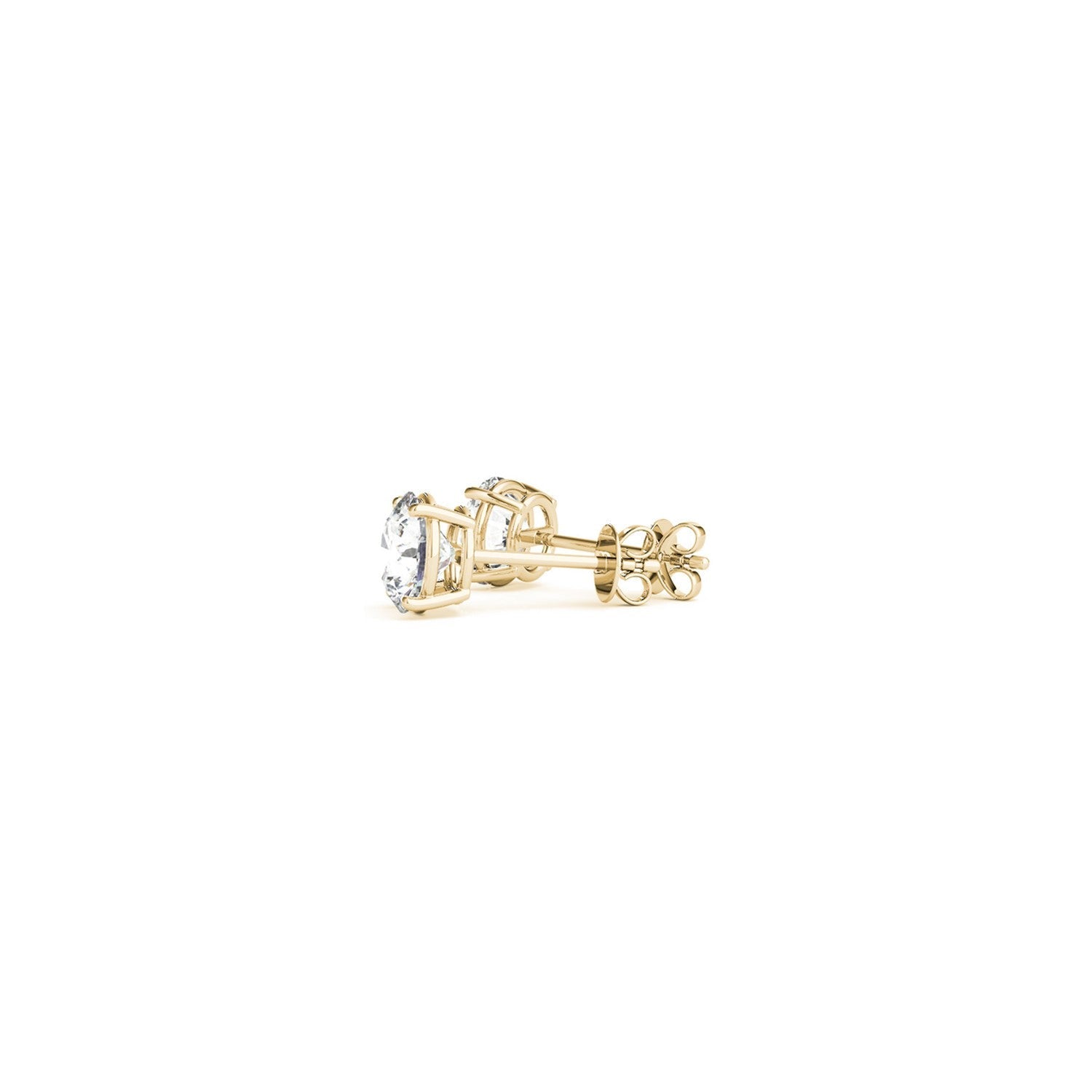 1 cttw Certified IGI Lab Grown Round Diamond Stud Earrings 14k Yellow Gold G/VS2 on sale at MyriadMart