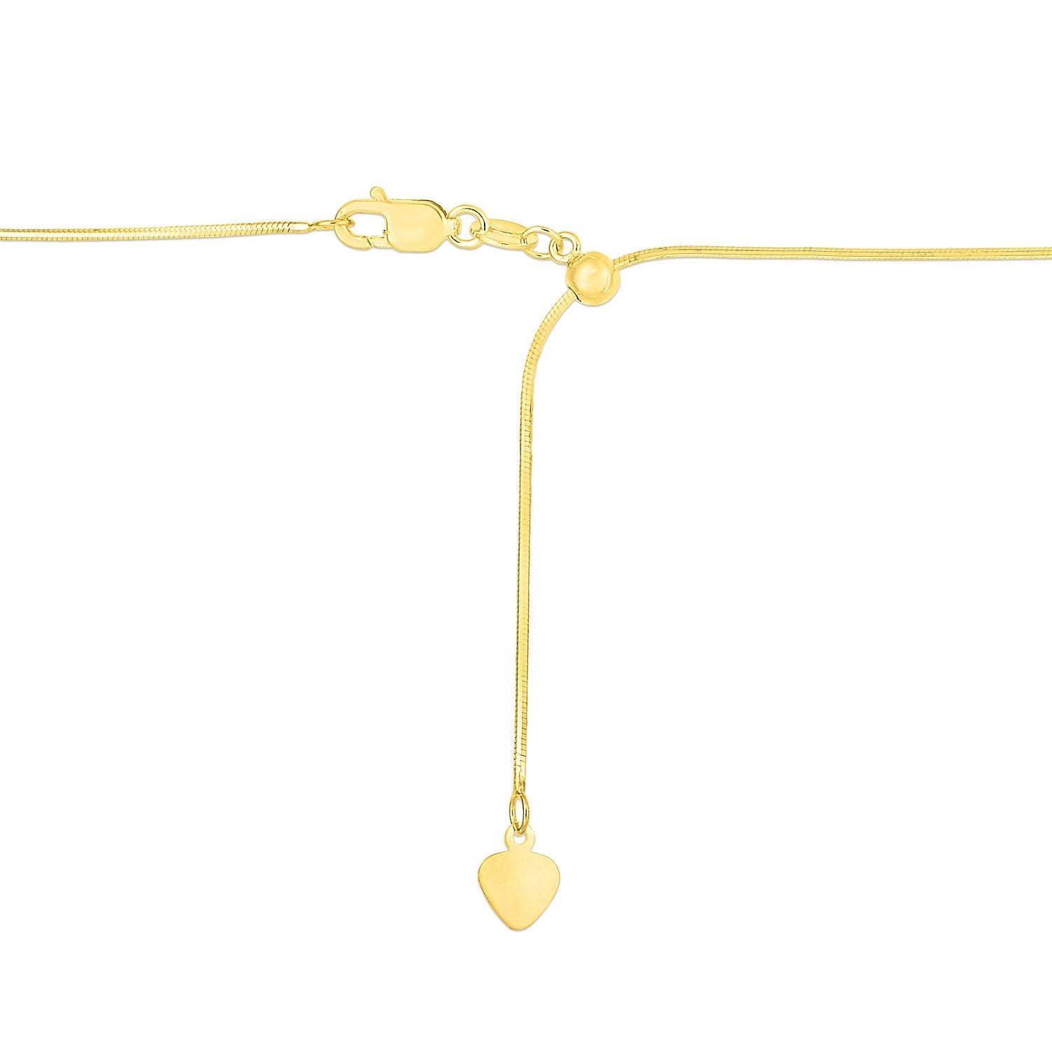 14k Yellow Gold Adjustable Snake Chain 0.85mm on sale at MyriadMart
