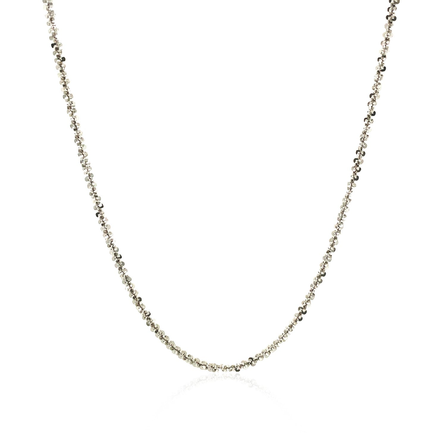 Rhodium Plated 1.7mm Sterling Silver Sparkle Style Chain on sale at MyriadMart