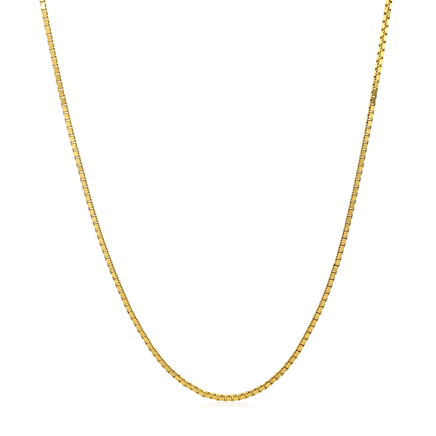 14k Yellow Gold Adjustable Box Chain 1.10 mm on sale at MyriadMart