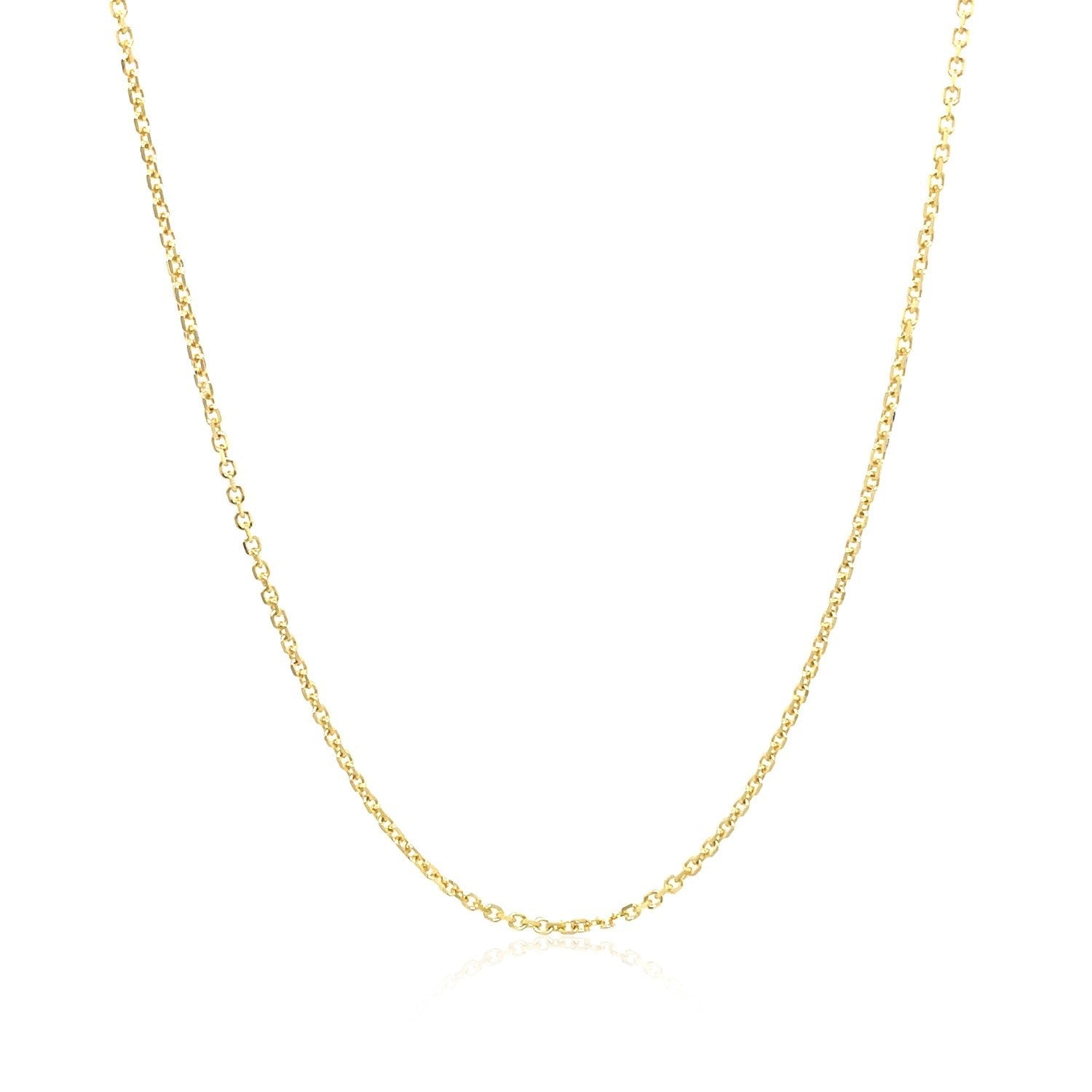10k Yellow Gold Diamond Cut Cable Link Chain 1.10 mm on sale at MyriadMart