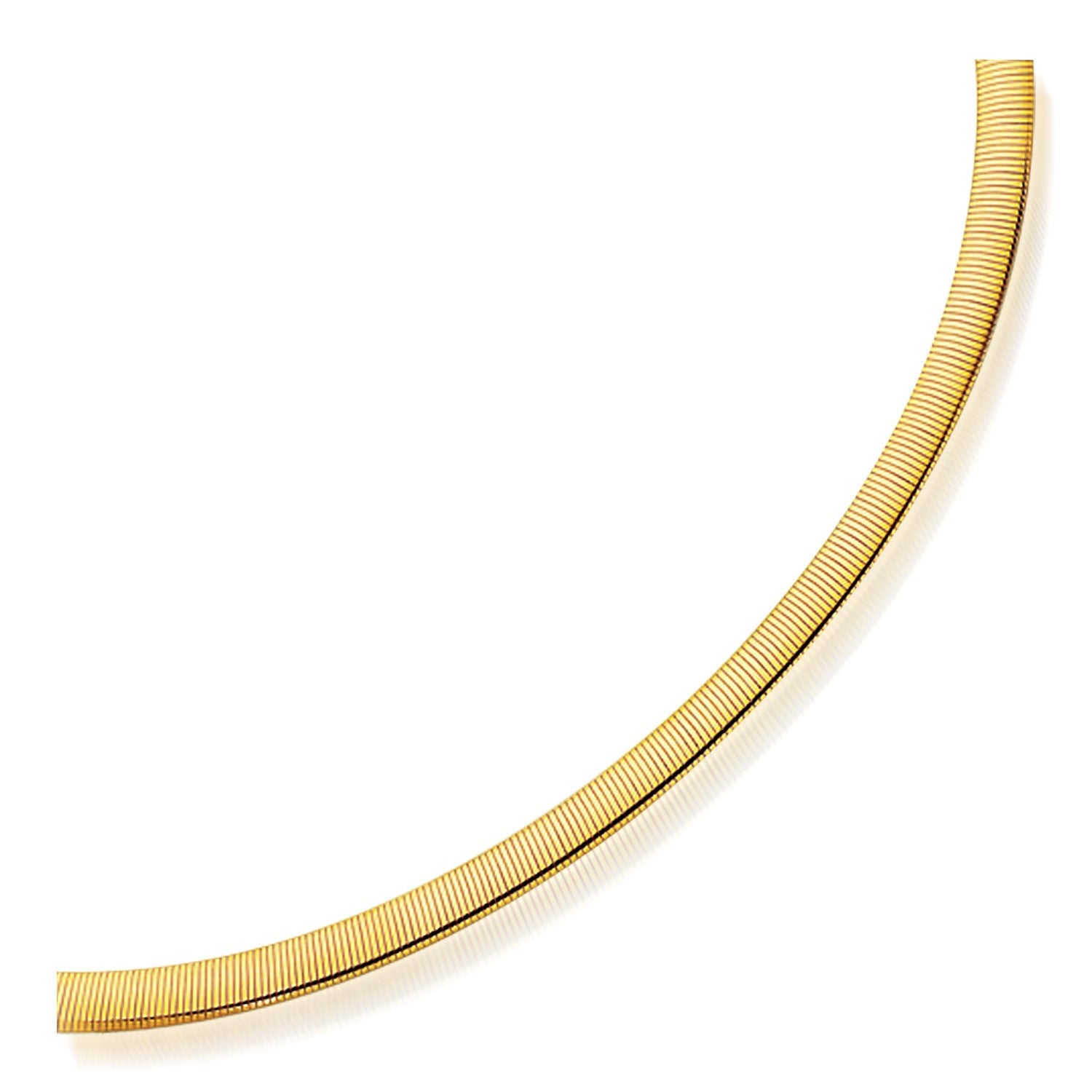 6.0mm 14k Two Tone Gold Reversible Omega Necklace on sale at MyriadMart
