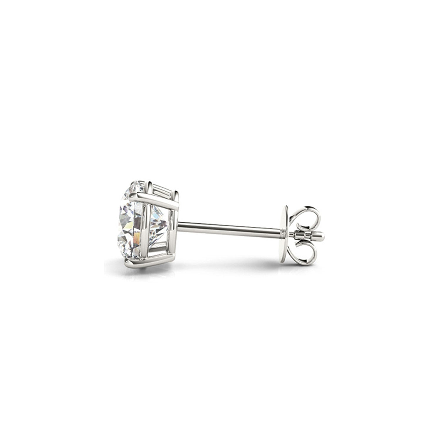 4 cttw Certified IGI Lab Grown Round Diamond Stud Earrings 14k White Gold G/VS2 on sale at MyriadMart