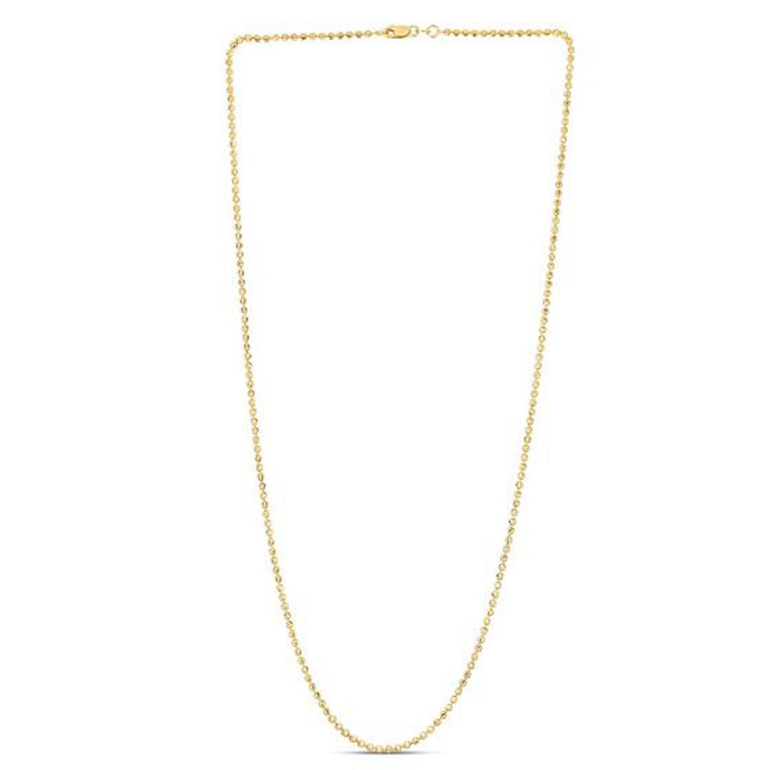 Moon Cut Bead Chain in 14k Yellow Gold 2.00 mm on sale at MyriadMart