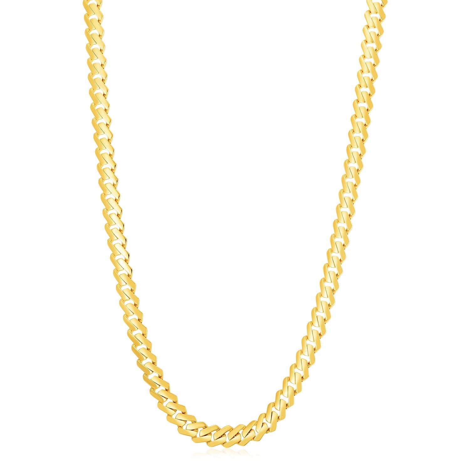 14k Yellow Gold High Polish Modern Lite Edge Chain 8.0mm on sale at MyriadMart