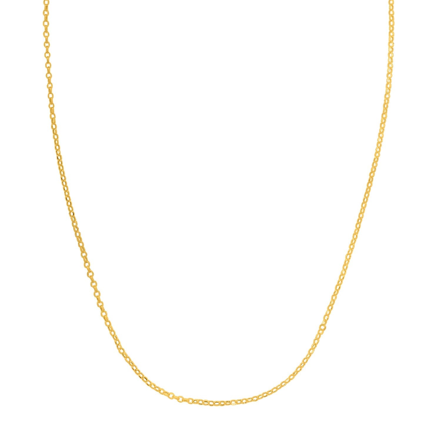 Double Extendable Cable Chain in 14k Yellow Gold 1.40 mm on sale at MyriadMart