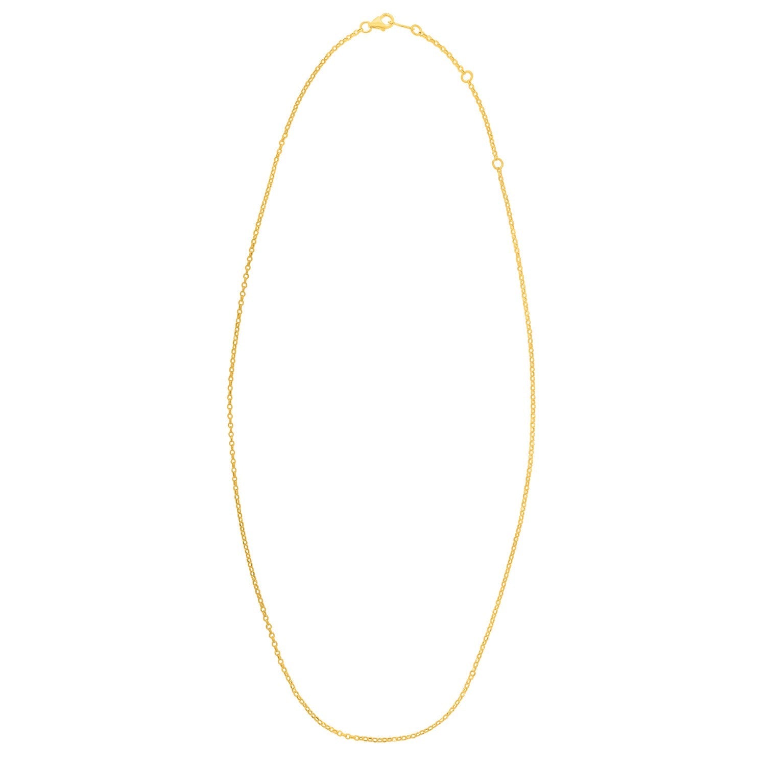 Double Extendable Cable Chain in 14k Yellow Gold 1.40 mm on sale at MyriadMart