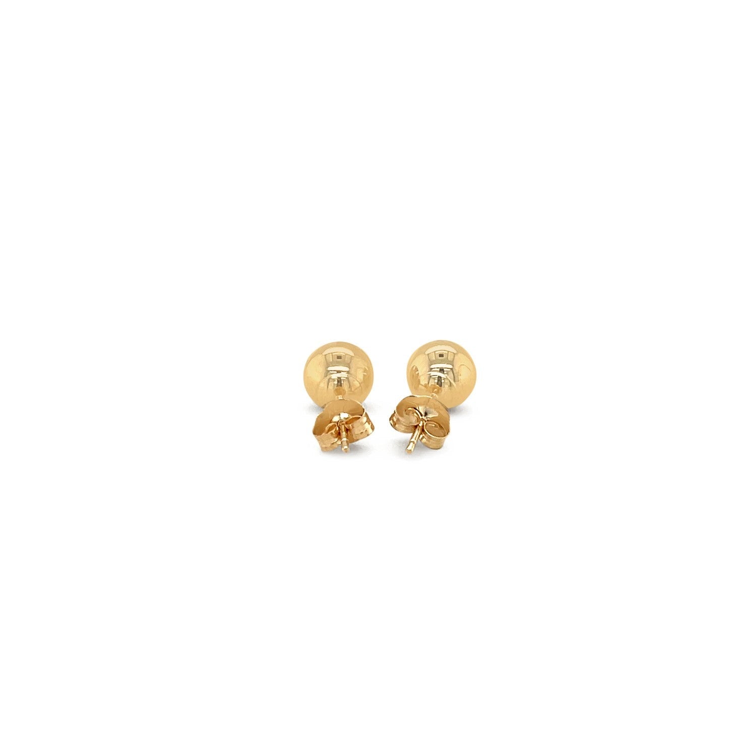 14k Yellow Gold Round Stud Earrings 6.0 mm on sale at MyriadMart