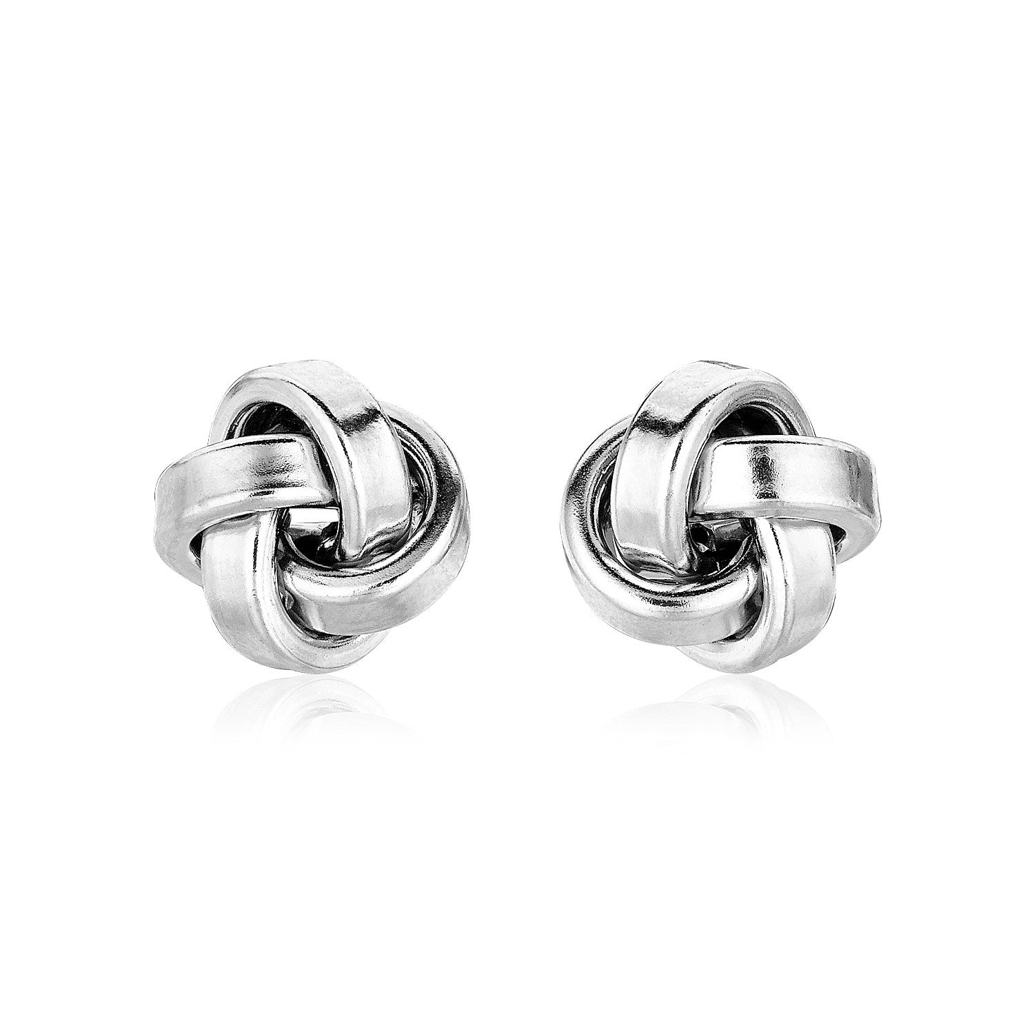 Sterling Silver Polished Love Knot Earrings on sale at MyriadMart