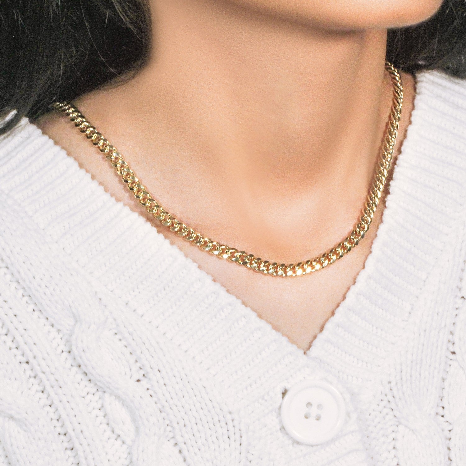 10k Yellow Gold Semi Solid Miami Cuban Chain 5.00 mm on sale at MyriadMart