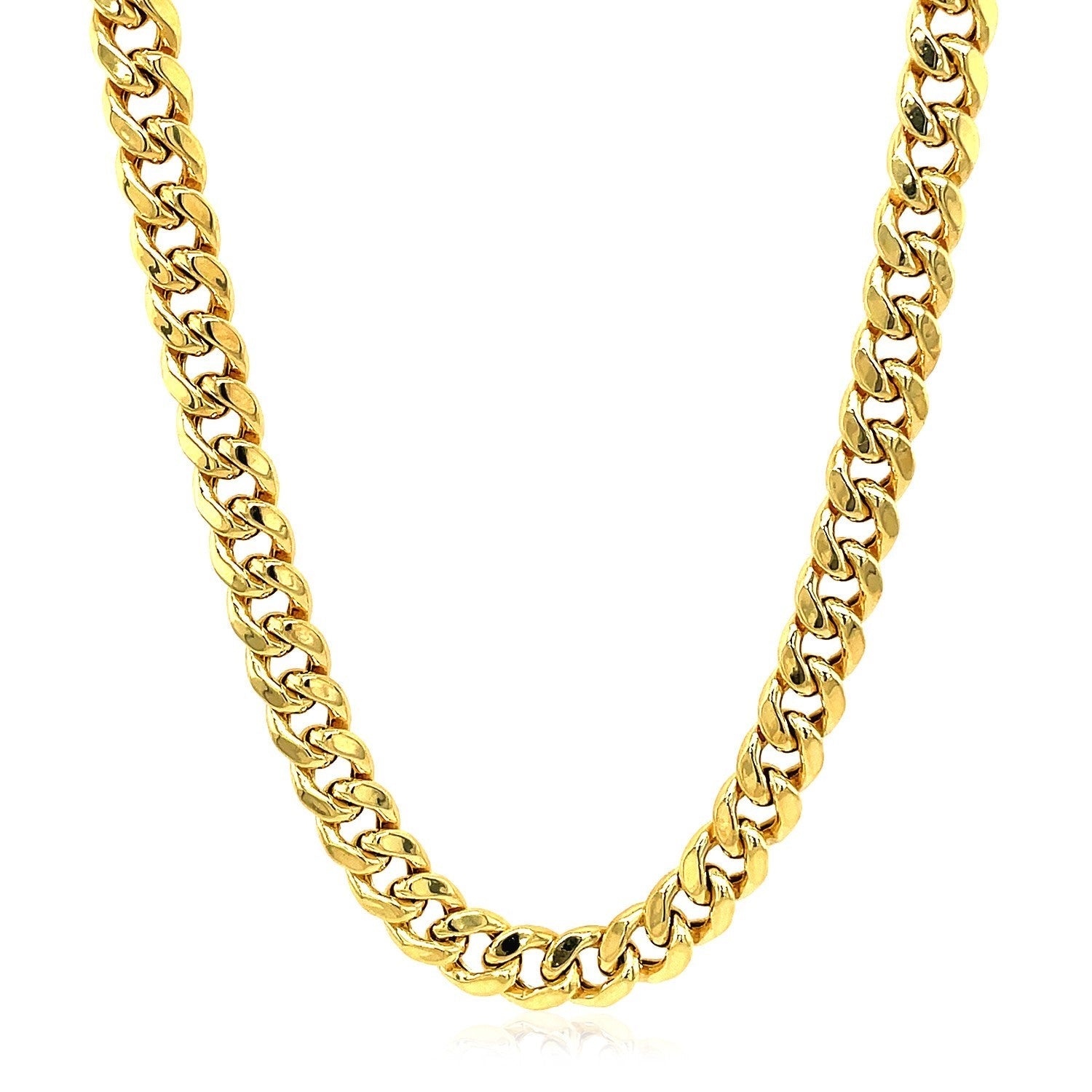 10k Yellow Gold Semi Solid Miami Cuban Chain 5.00 mm on sale at MyriadMart