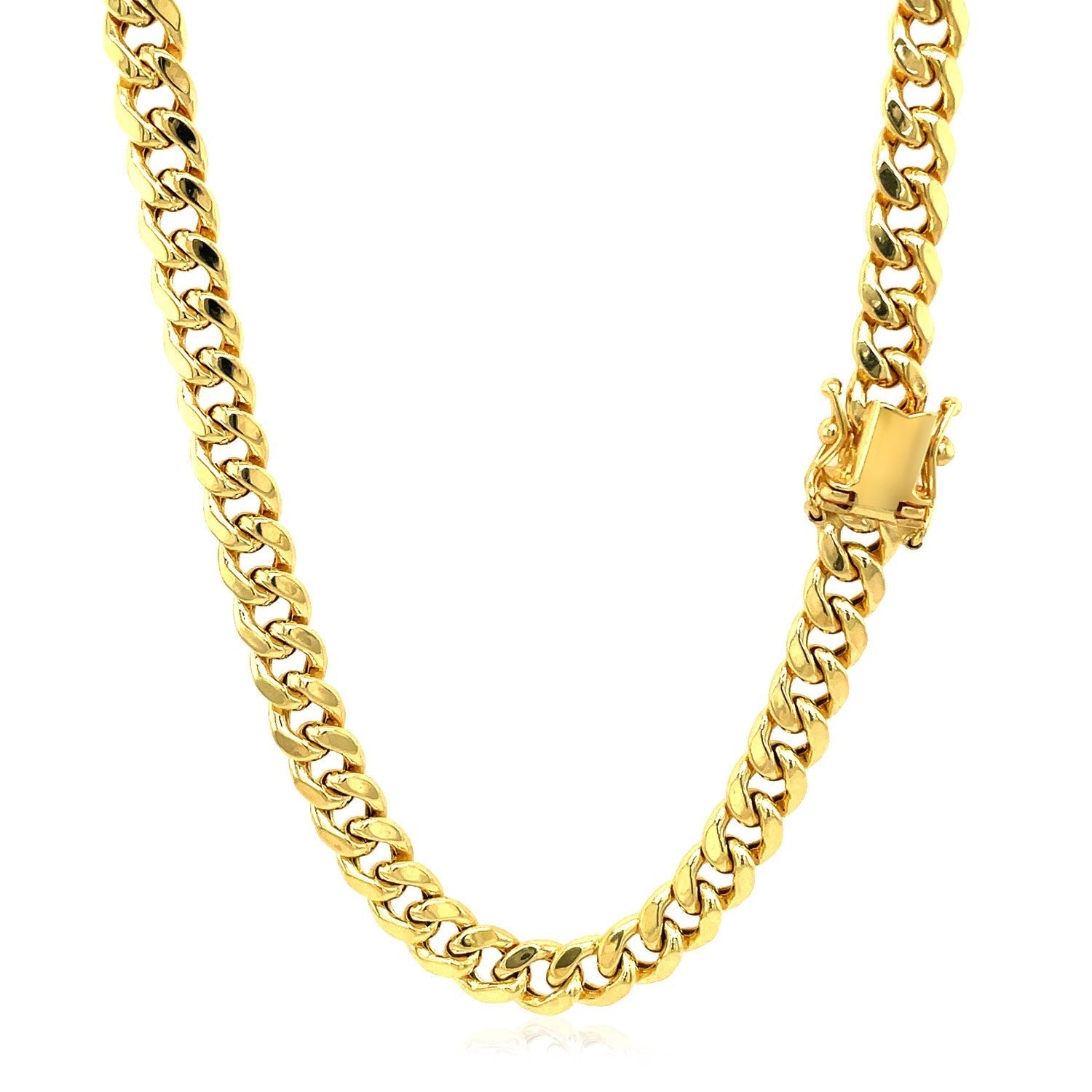 10k Yellow Gold Semi Solid Miami Cuban Chain 5.00 mm on sale at MyriadMart