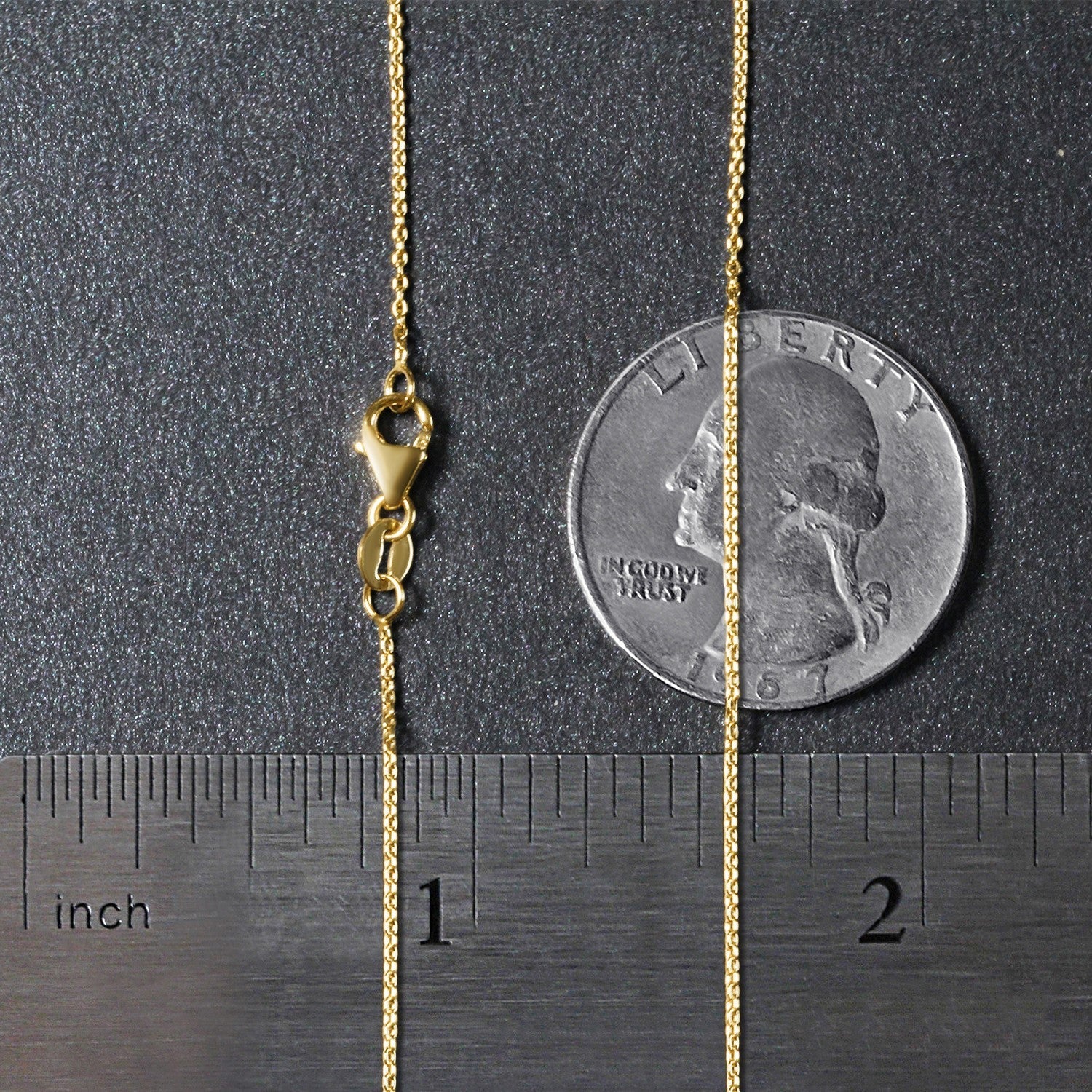 10k Yellow Gold Oval Cable Link Chain 0.97 mm on sale at MyriadMart