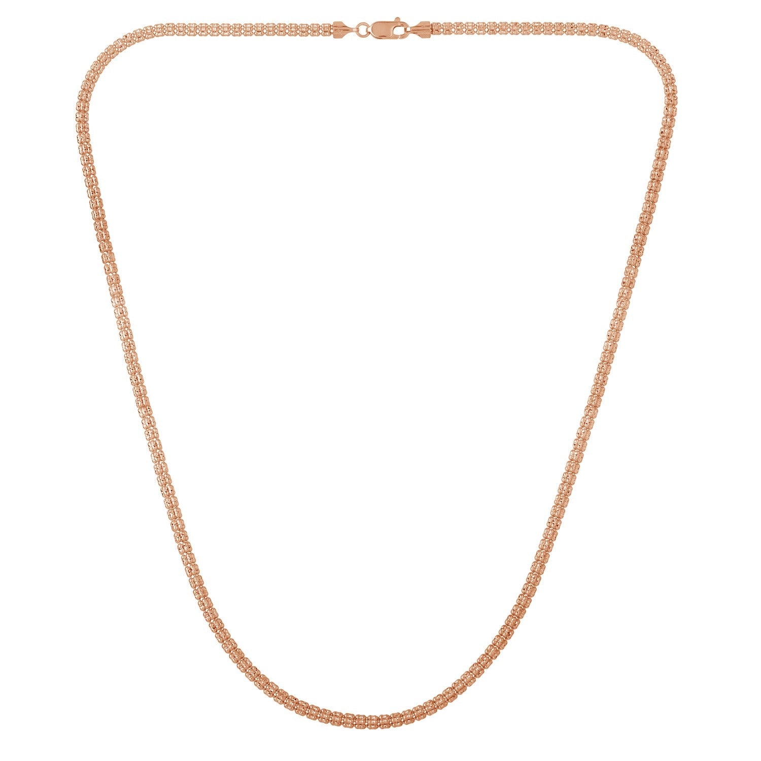 Ice Barrel Chain in 14k Rose Gold 3.10 mm on sale at MyriadMart