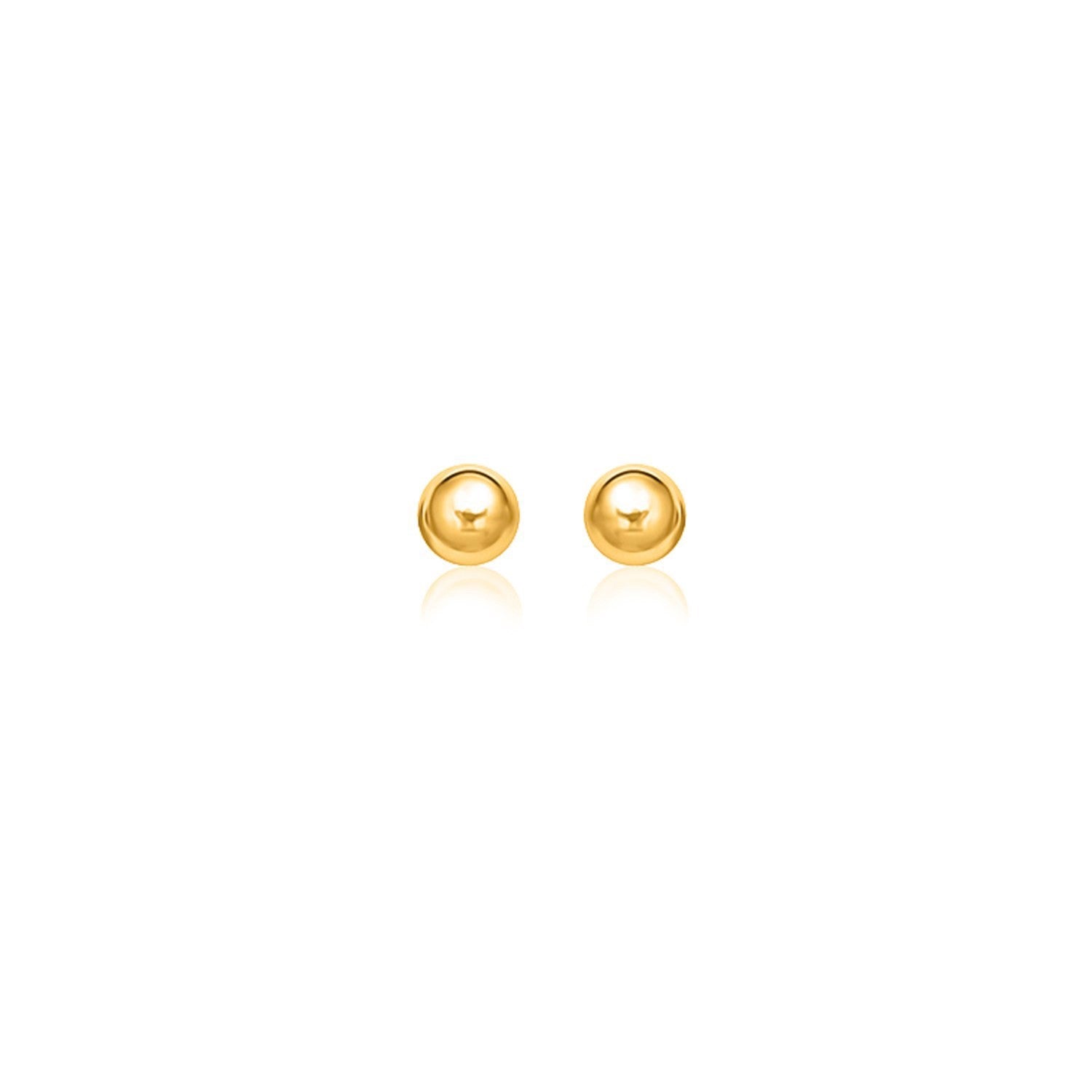 10k Yellow Gold Round Stud Earrings 6.0 mm on sale at MyriadMart