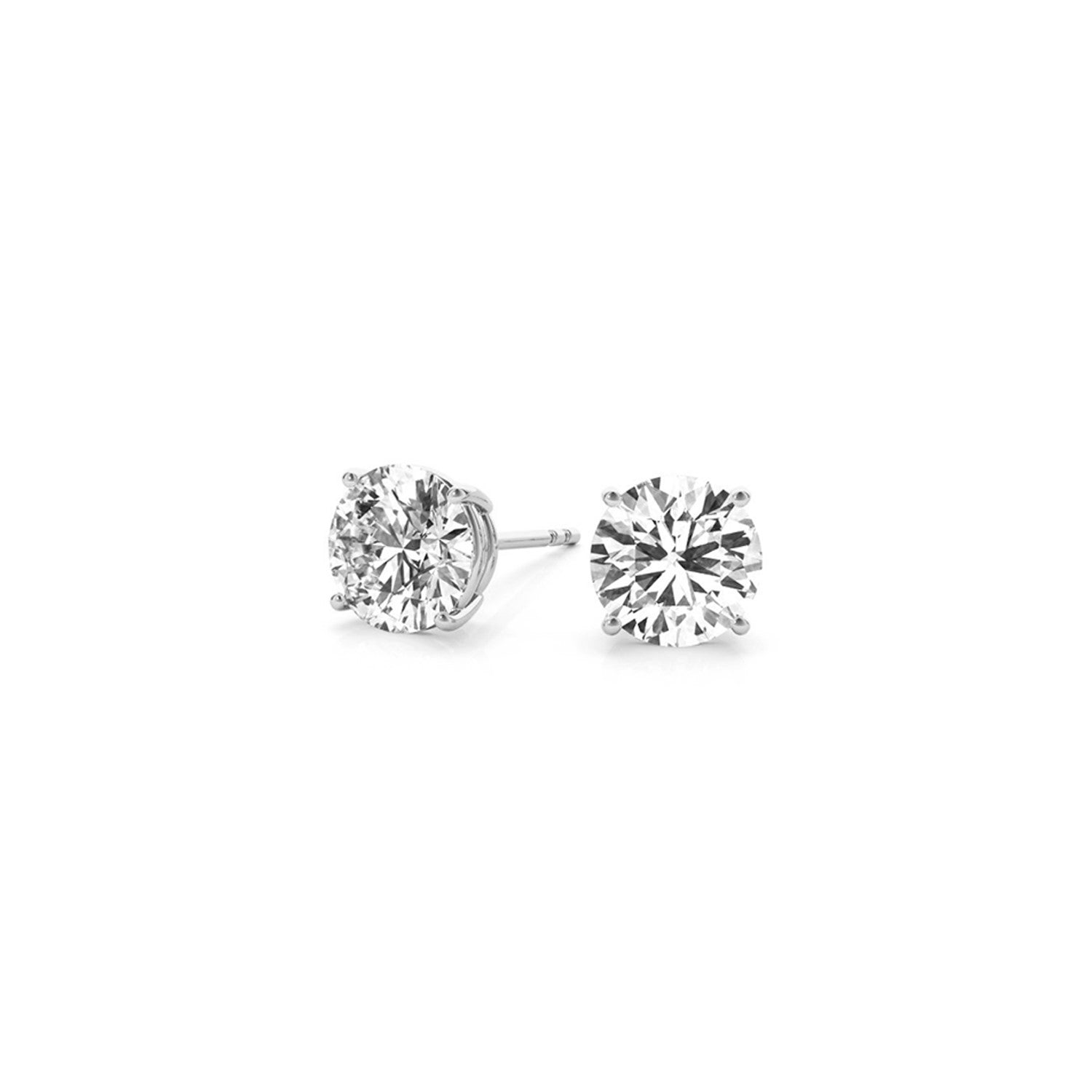 2 cttw Certified IGI Lab Grown Round Diamond Stud Earrings 14k White Gold G/VS2 on sale at MyriadMart