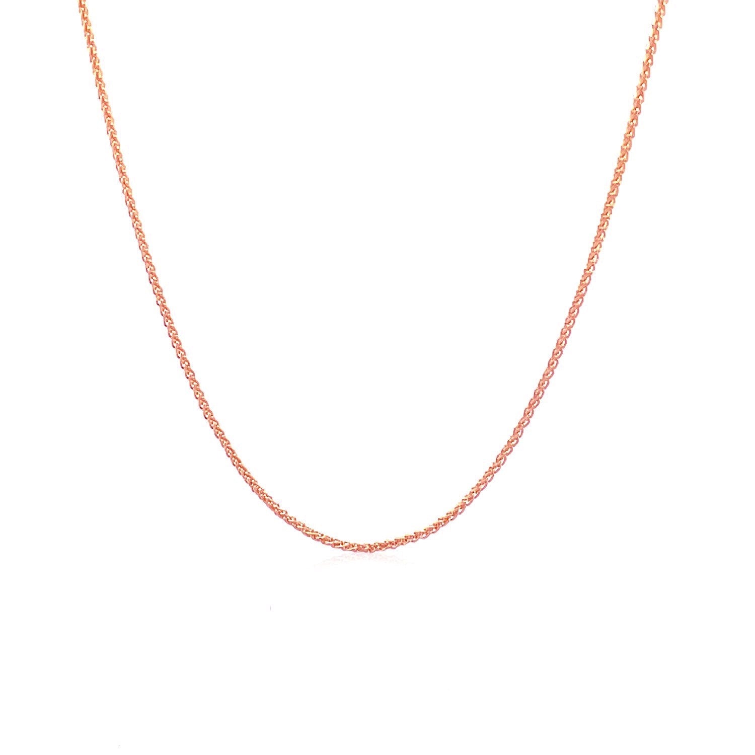 14k Rose Gold Round Wheat Chain 1.00 mm on sale at MyriadMart