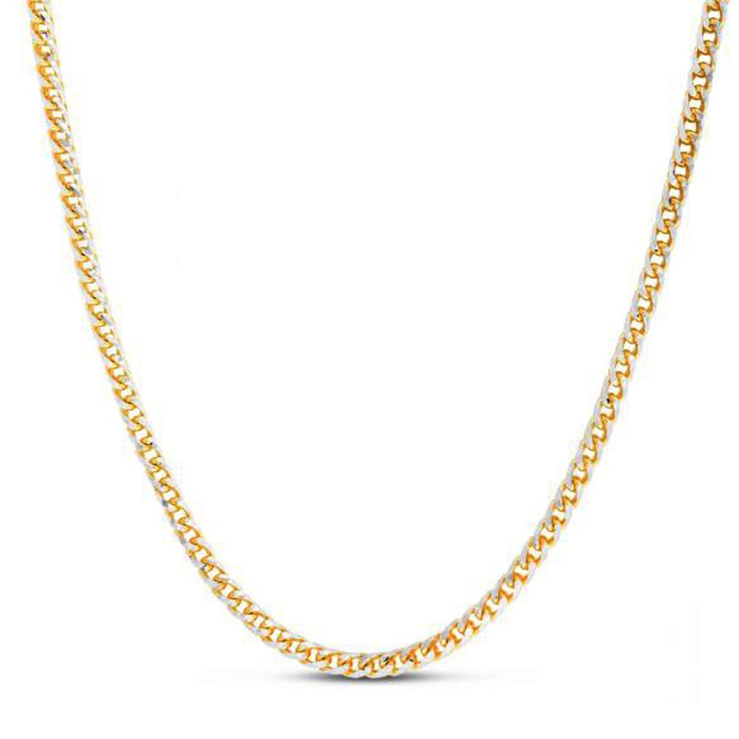 14k Yellow Gold Round Pave Franco Chain 4.00 mm on sale at MyriadMart