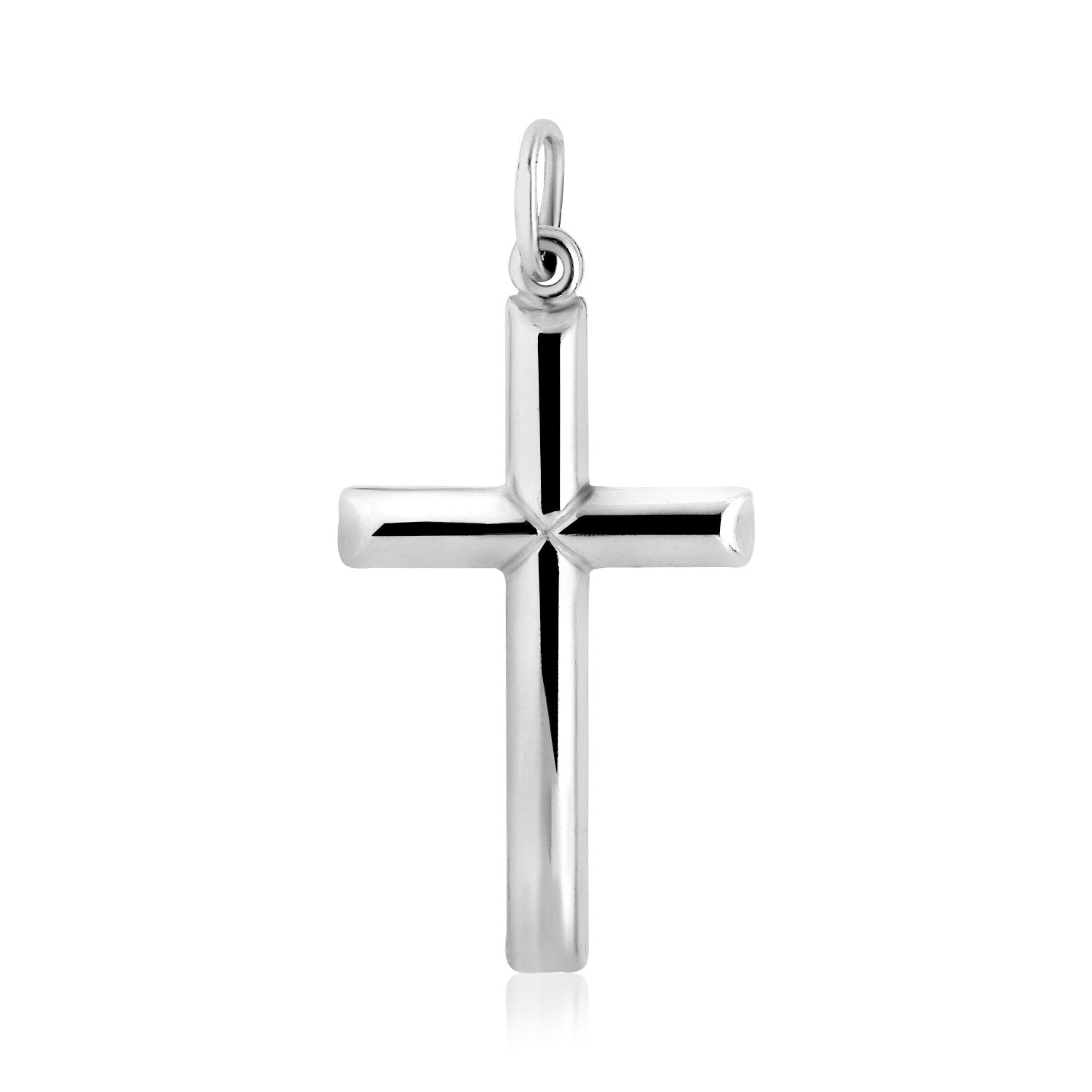 Sterling Silver Polished Bar Cross Pendant on sale at MyriadMart