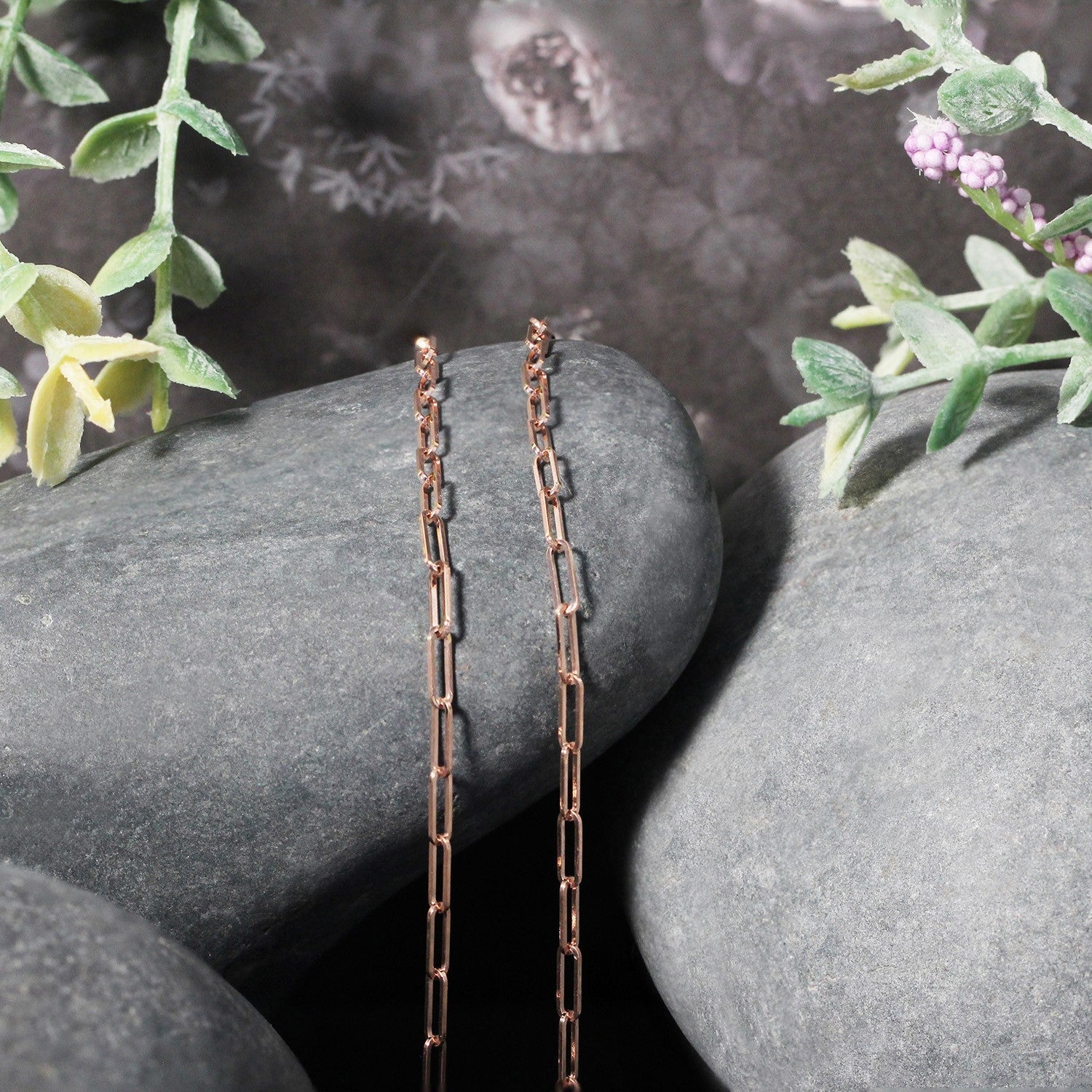 14K Rose Gold Delicate Paperclip Chain 2.1mm on sale at MyriadMart