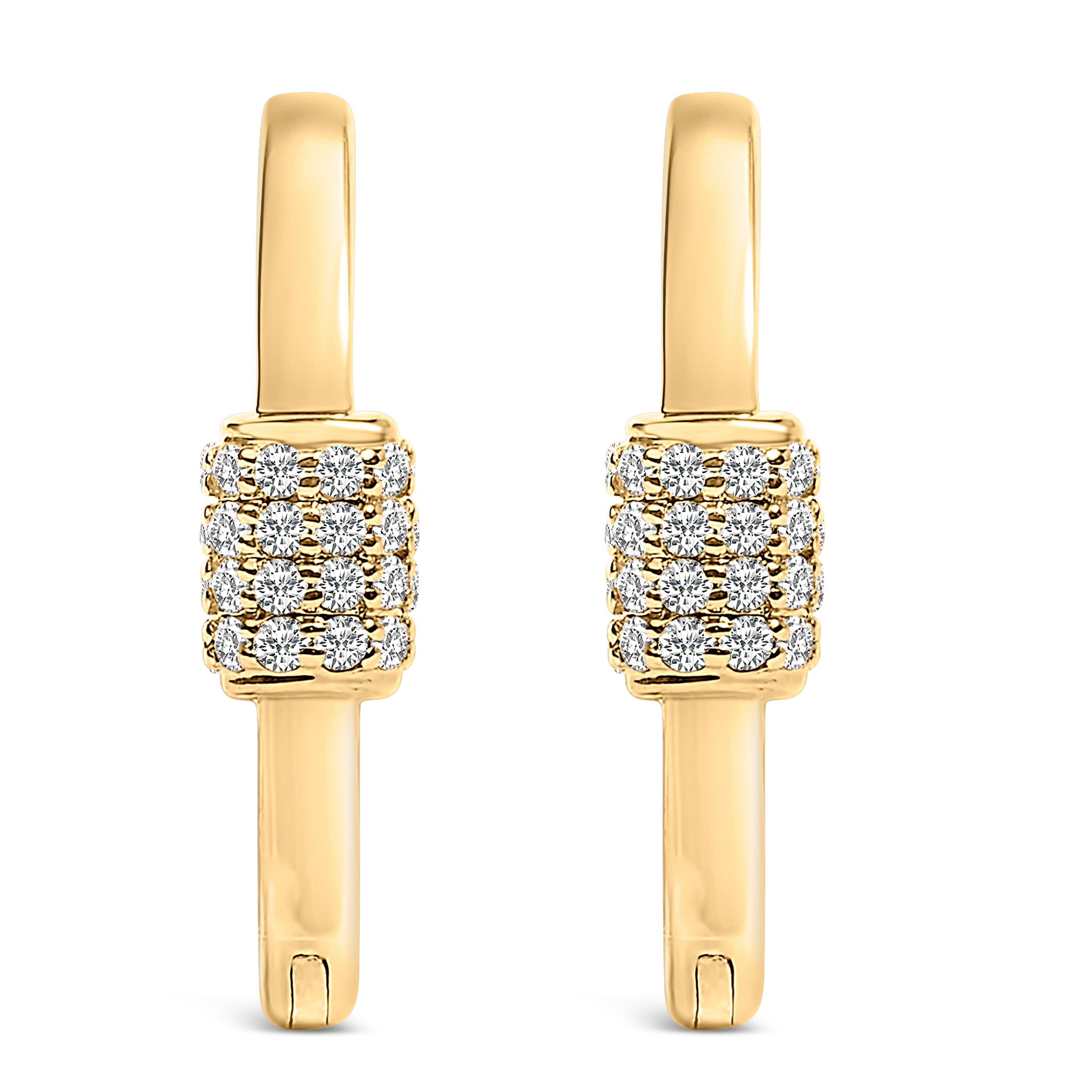 10K White Gold 3/8 Cttw Lab Grown Diamond Heart Shaped Huggie Hoop Earrings on sale at MyriadMart