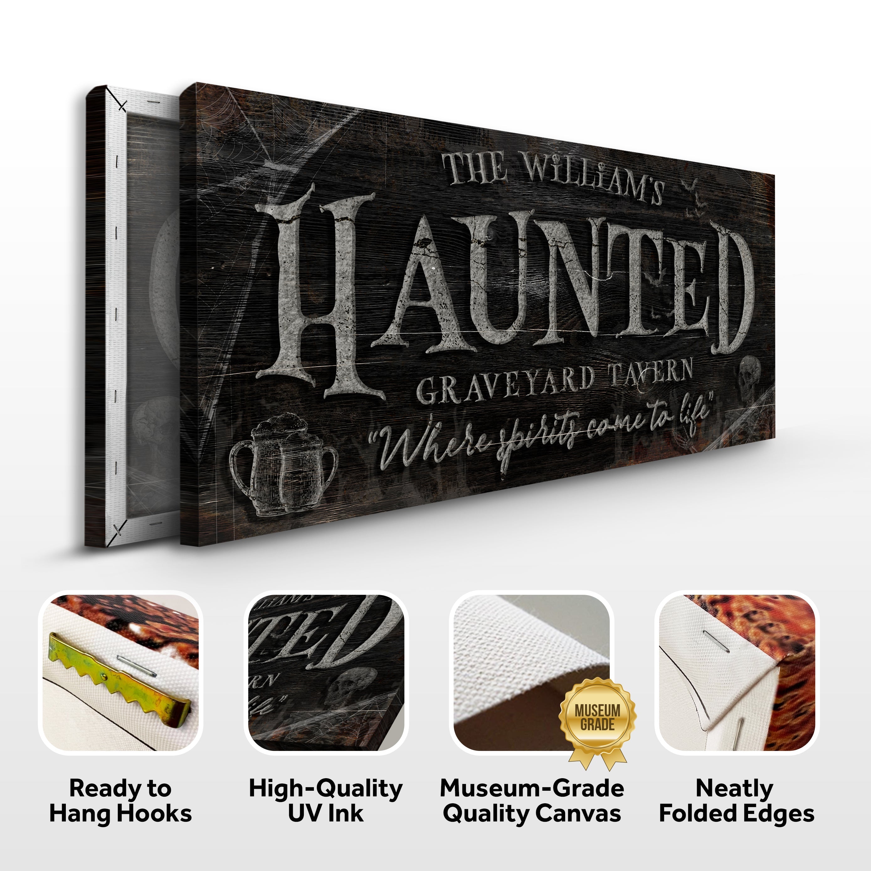 Haunted Graveyard Tavern Halloween Sign on sale at MyriadMart