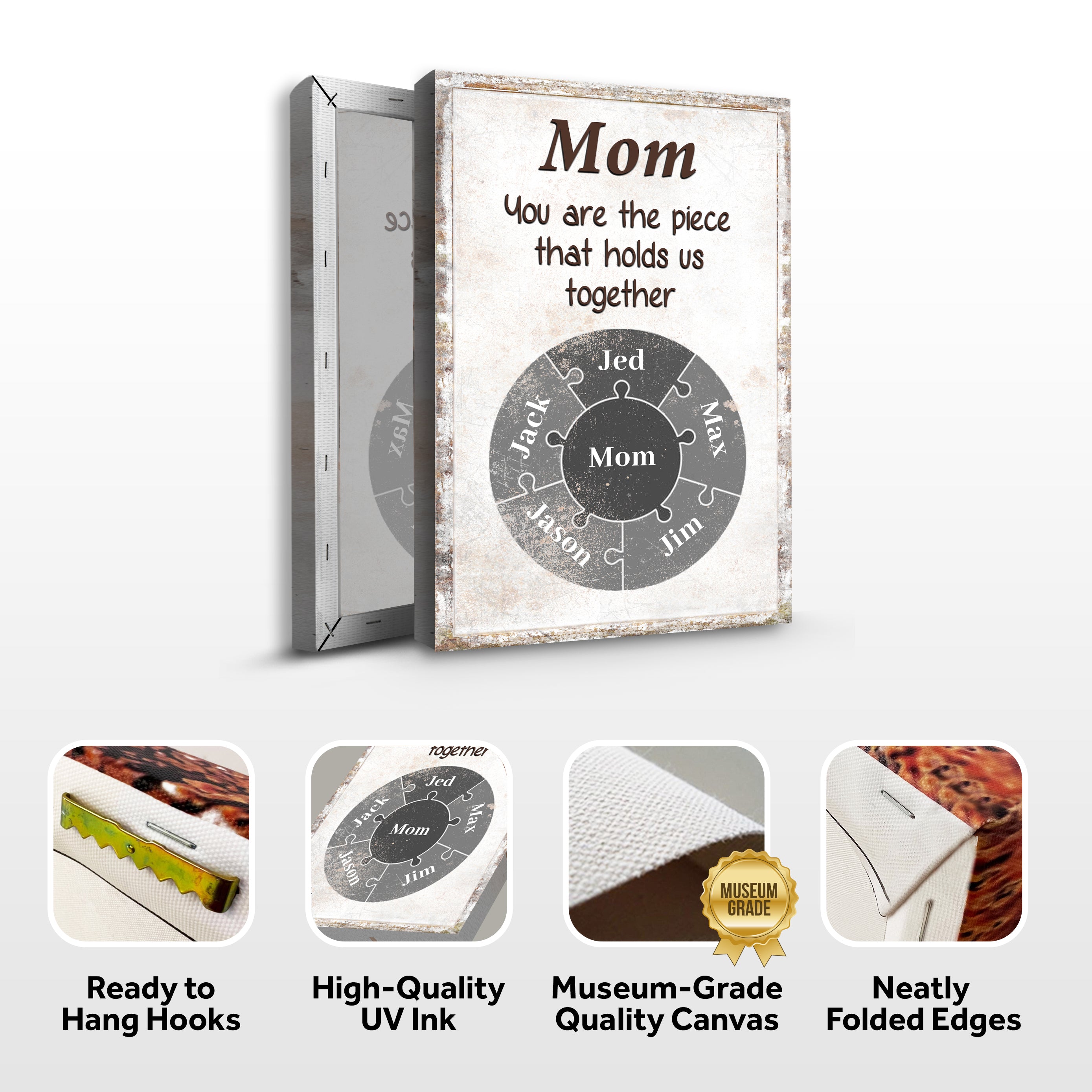 Mom Personalized Puzzle Sign on sale at MyriadMart