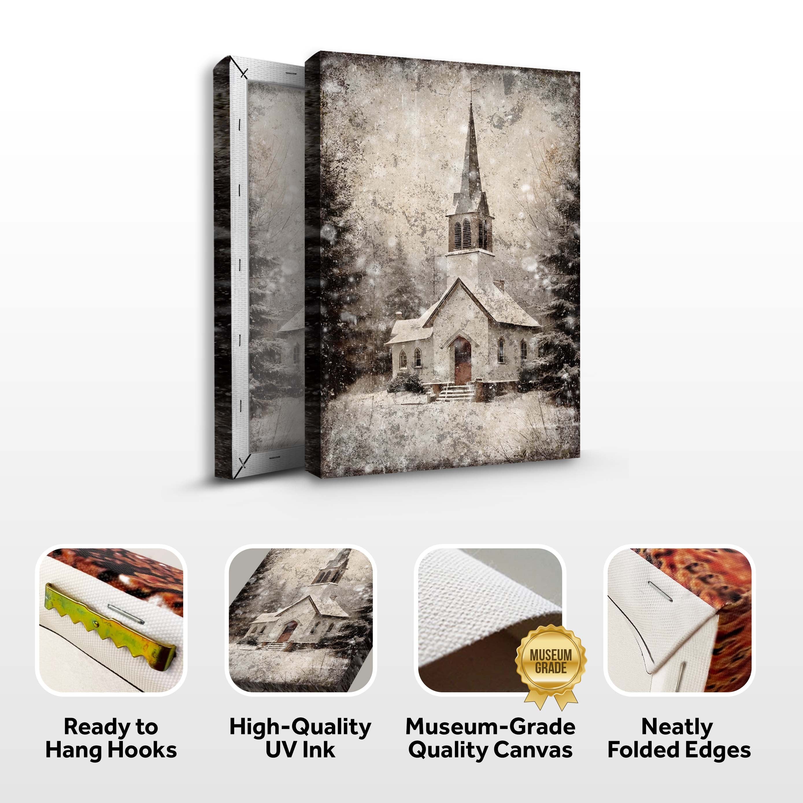 Vintage Church Christmas Wall Art IV on sale at MyriadMart