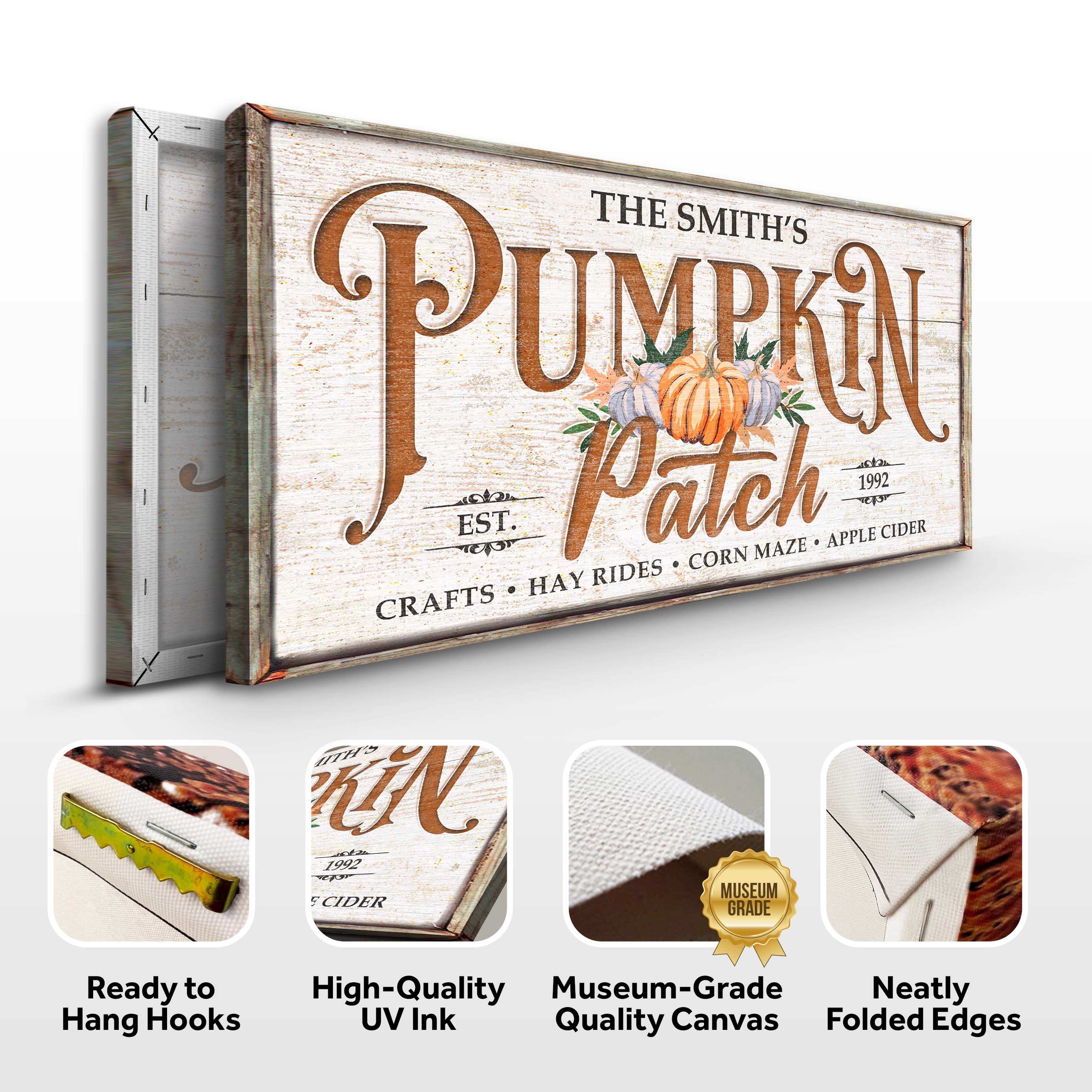 Family Pumpkin Patch Sign on sale at MyriadMart