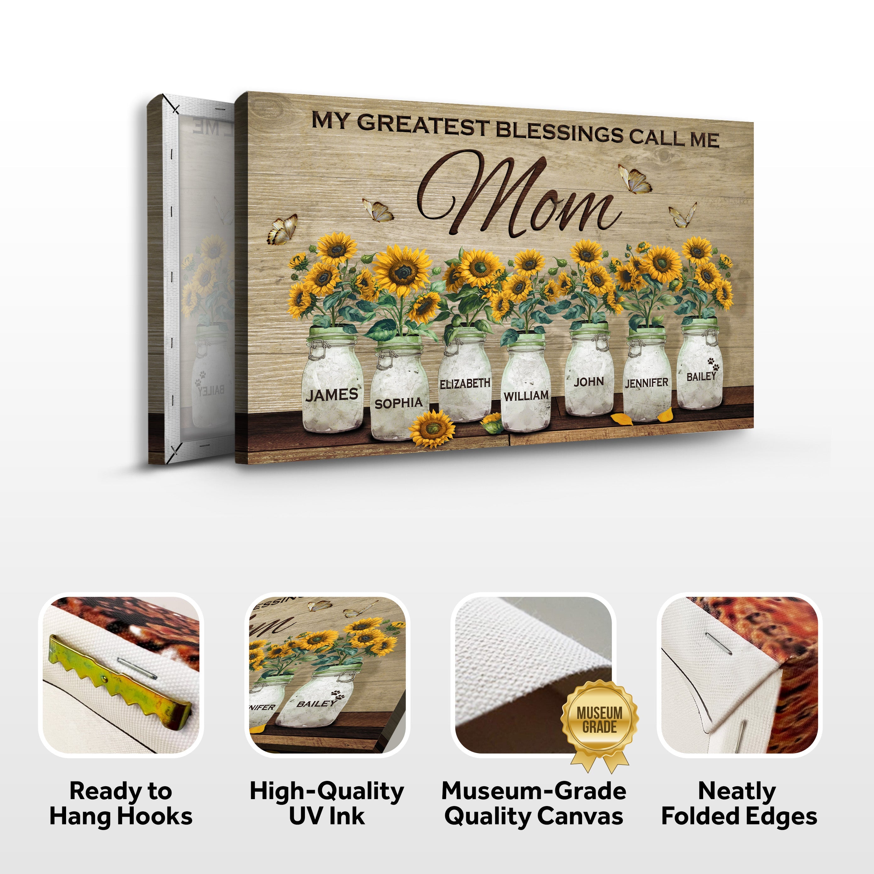 Mother's Day Sign My Greatest Blessings Call Me Mom III on sale at MyriadMart