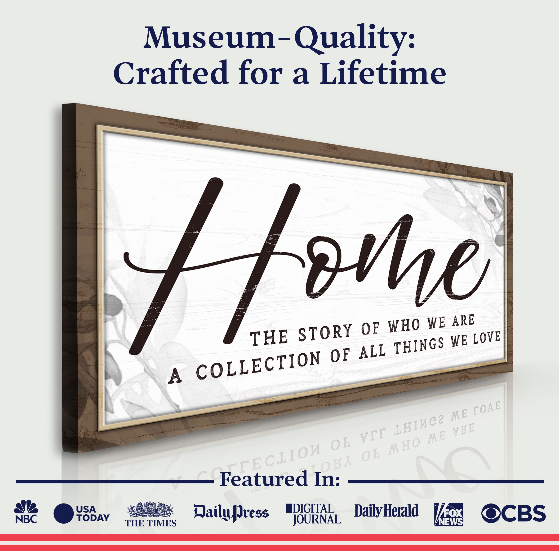 Home The Story of Who We Are Family Sign on sale at MyriadMart