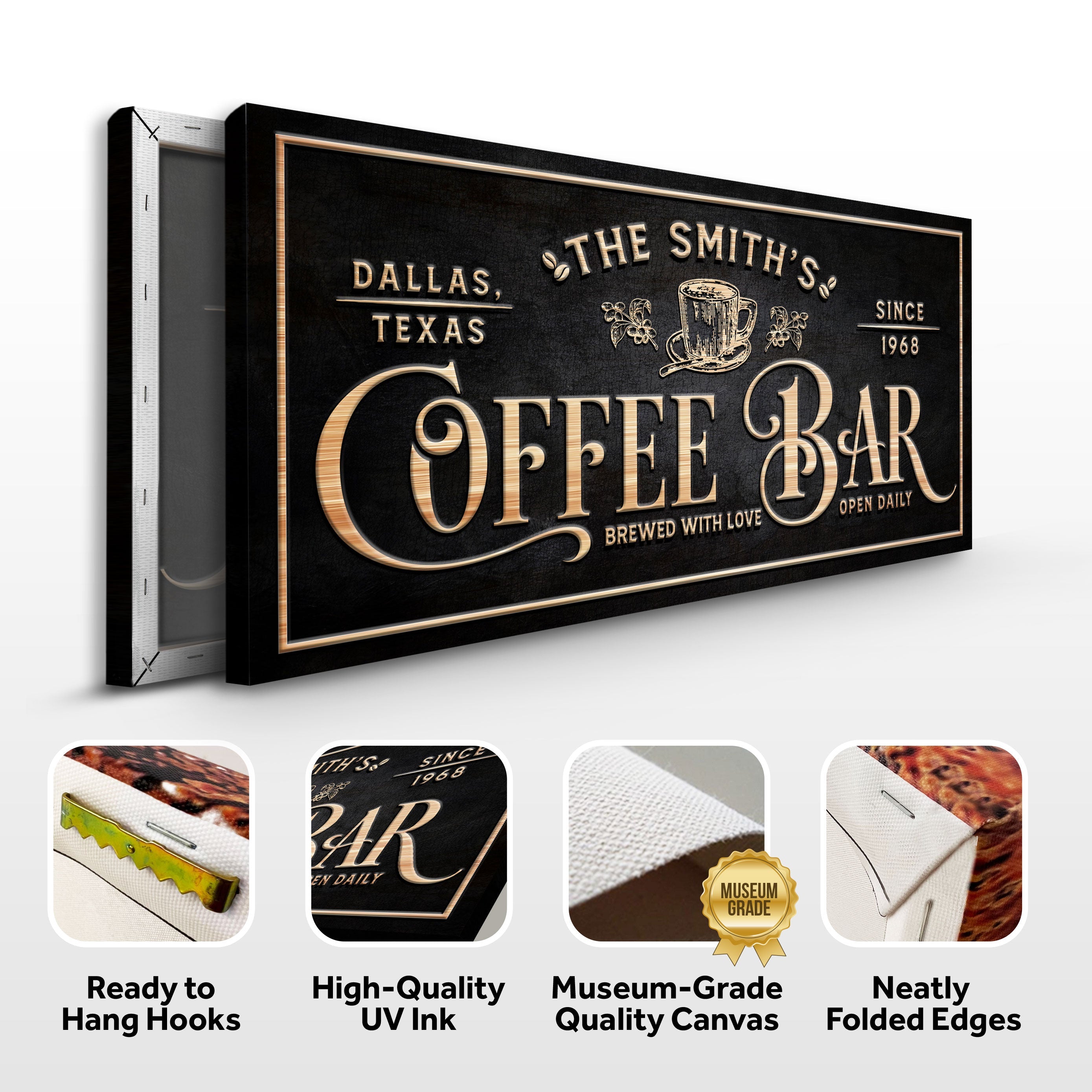 Personalized Coffee Bar Sign II on sale at MyriadMart