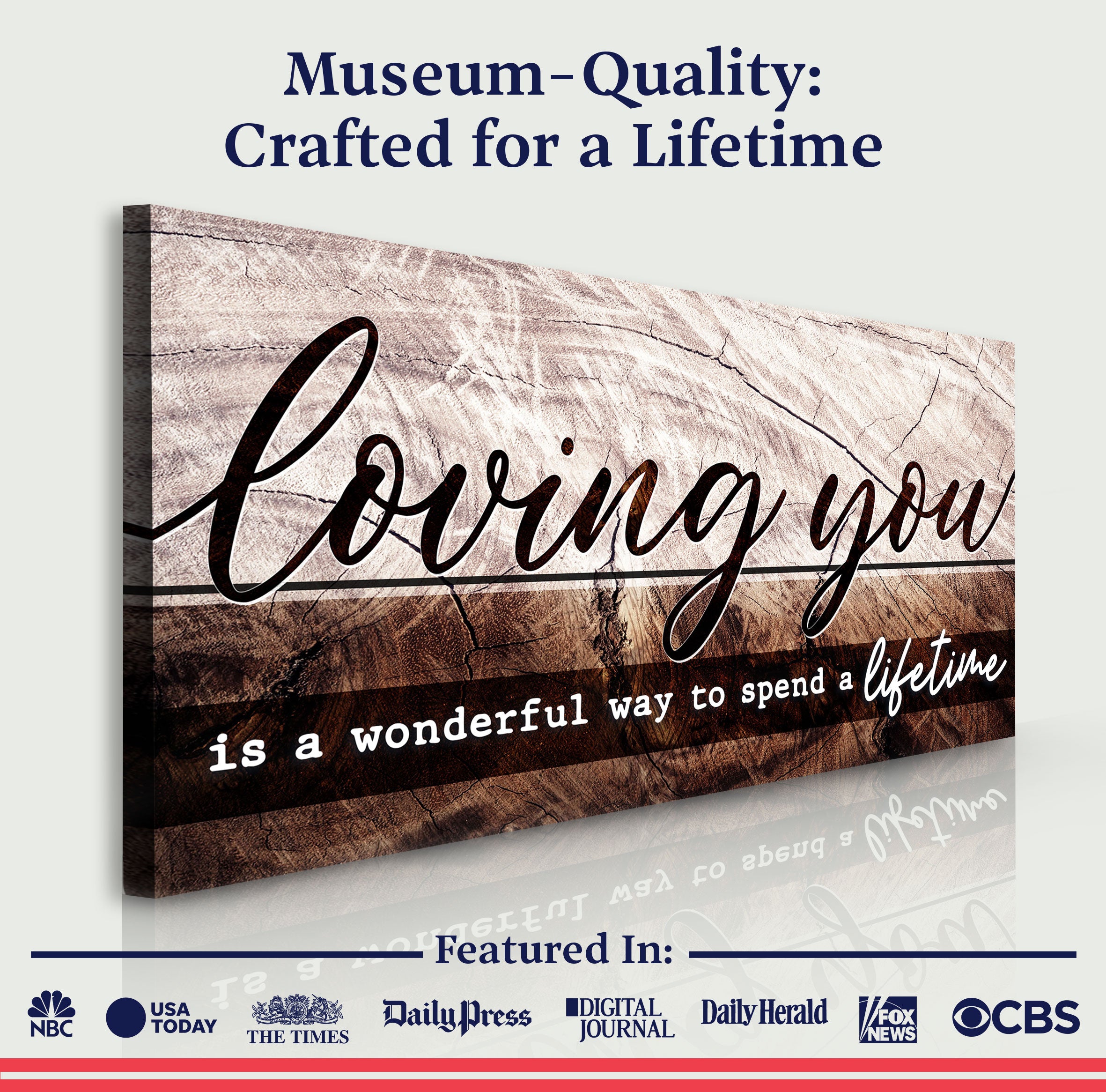 Loving You Is A Wonderful Way To Spend A Lifetime Sign II on sale at MyriadMart